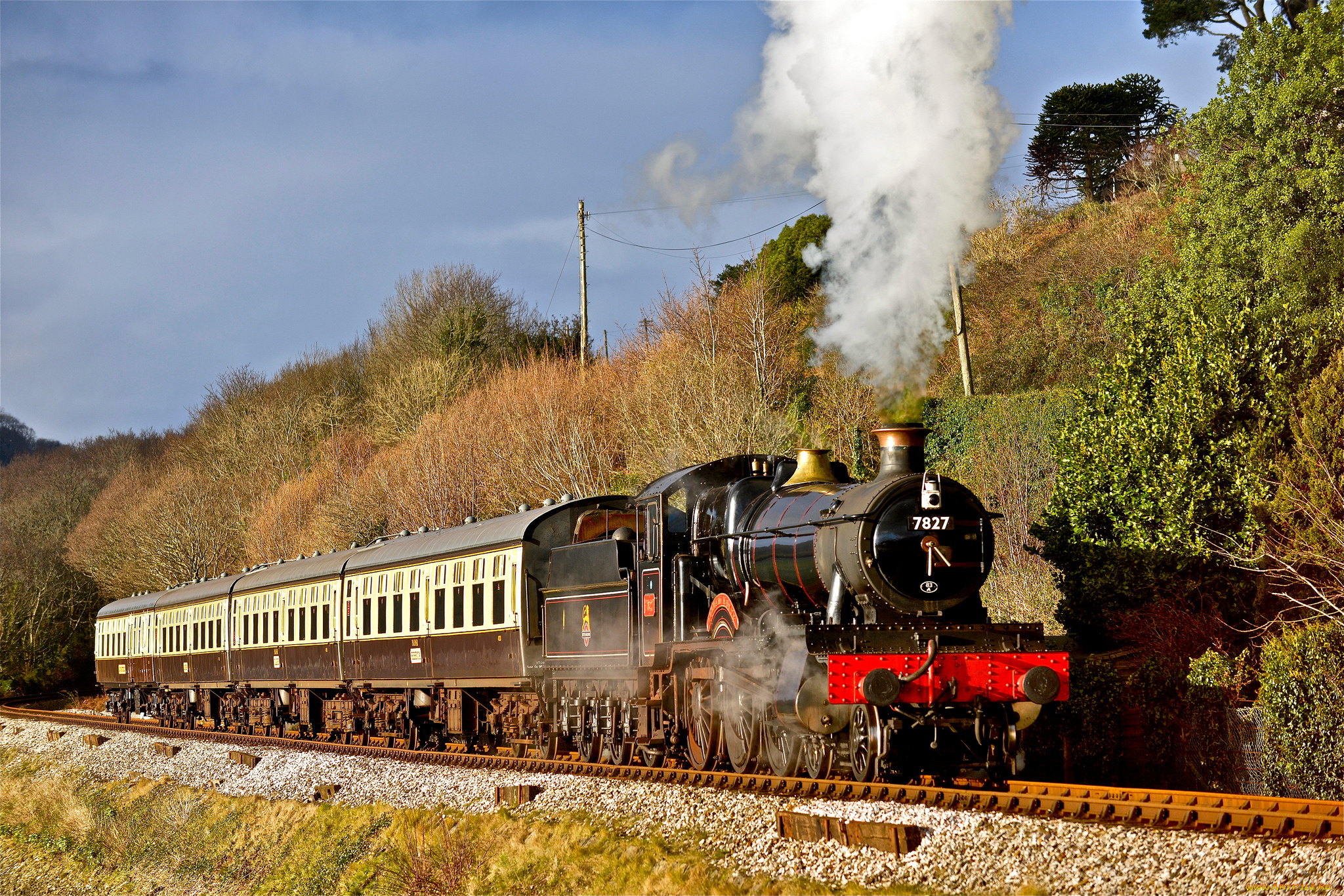 техника, паровозы, железная, дорога, рельсы, паровоз, поезд