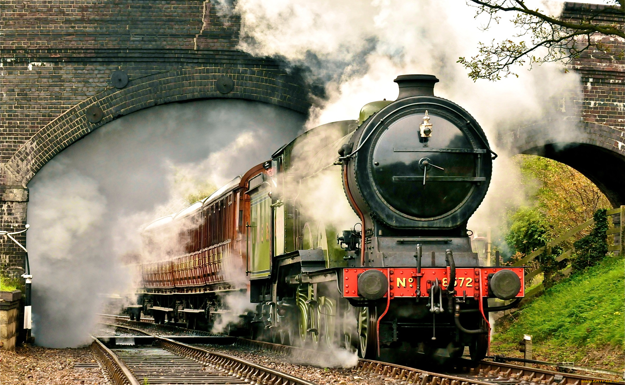 техника, паровозы, поезд, паровоз, рельсы, дорога, железная