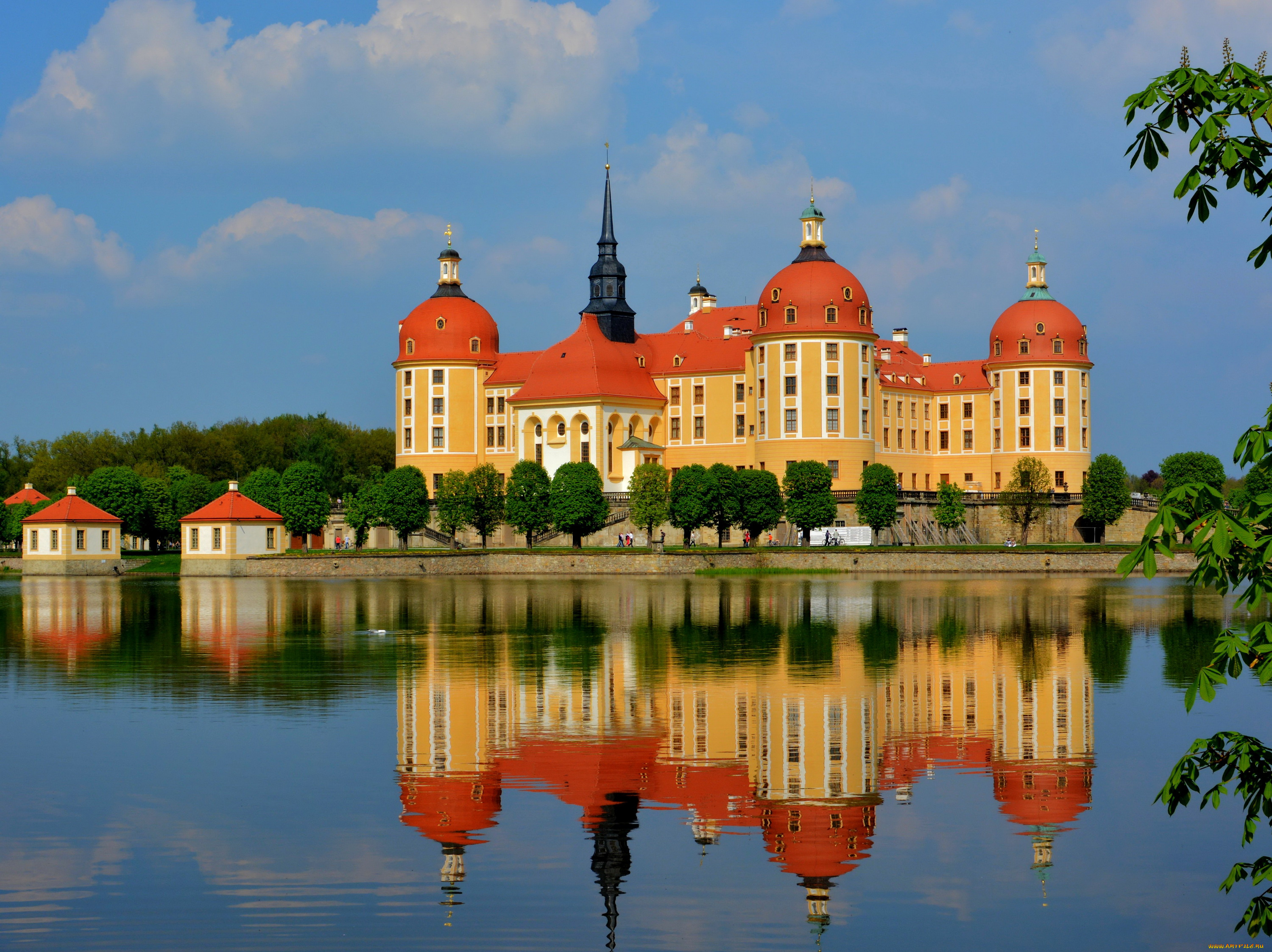 moritzburg, castle, германия, города, -, дворцы, , замки, , крепости, moritzburg, castle, германия, замок, река