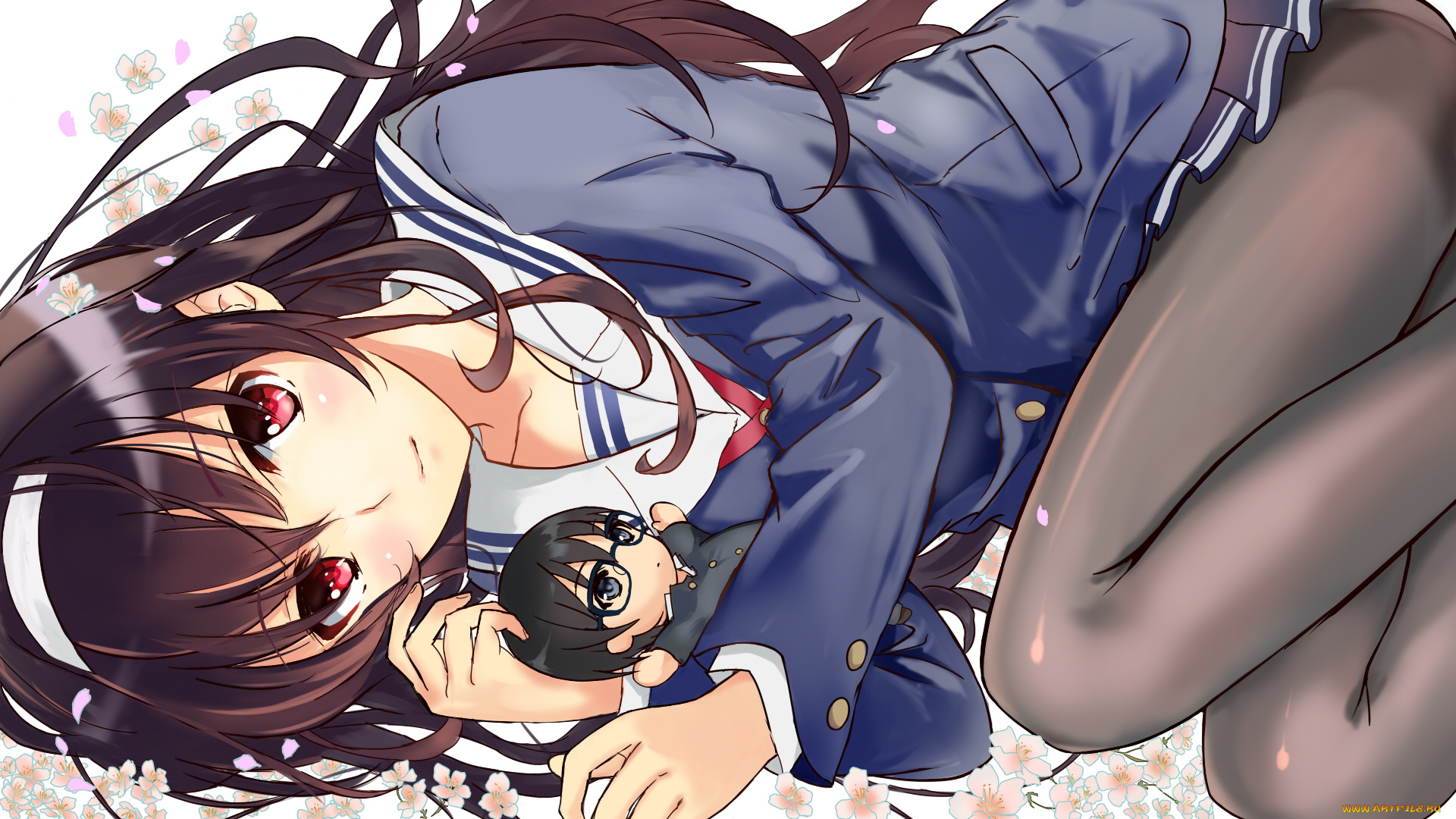 аниме, saenai, heroine, no, sodatekata, saenai, heroine, no, sodatekata, kasumigaoka, utaha, девушка, шатенка, лежит, взгляд, игрушка, nagata, ozu
