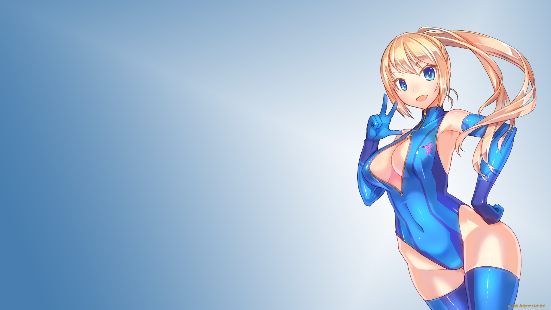 аниме, unknown, , другое, metroid, костюм, девушка, фон, yukimura, tsubame, samus, aran