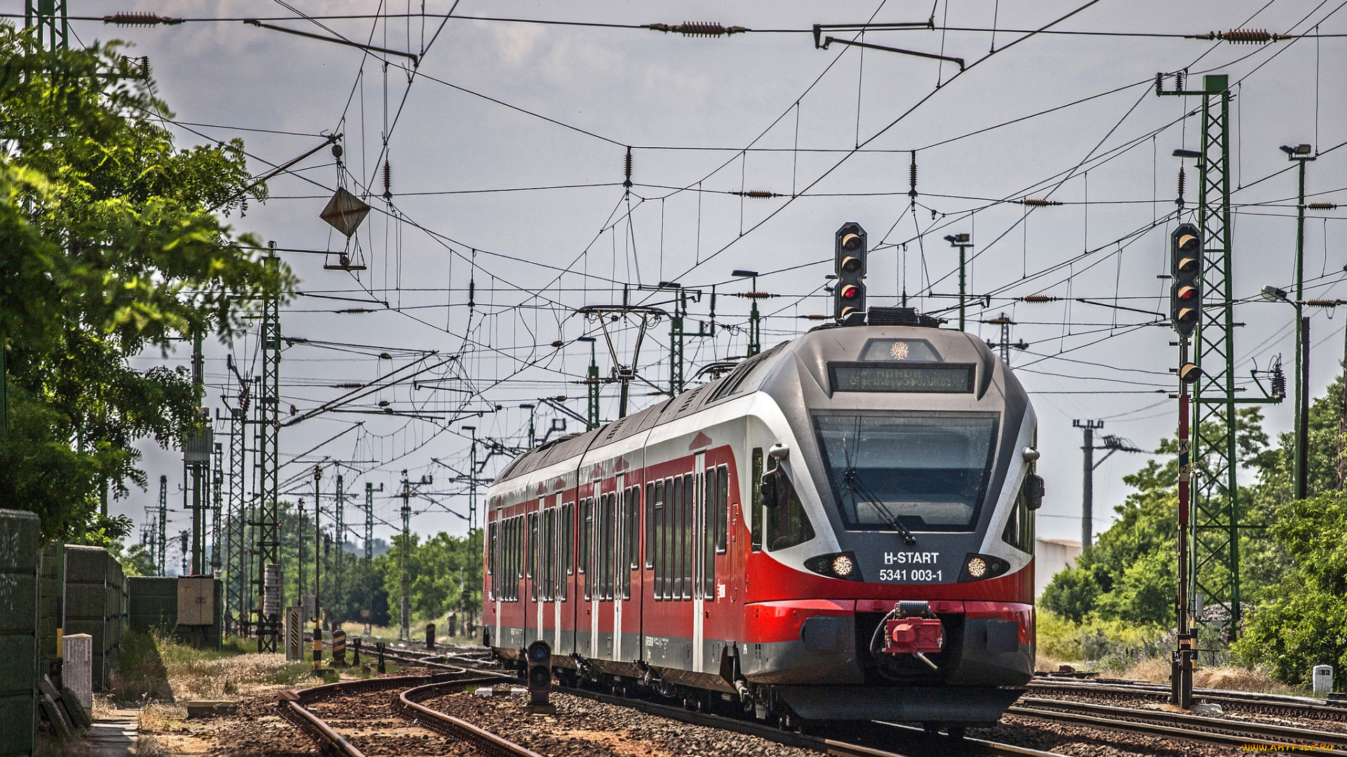 техника, электрички, железная, дорога, локомотив, состав