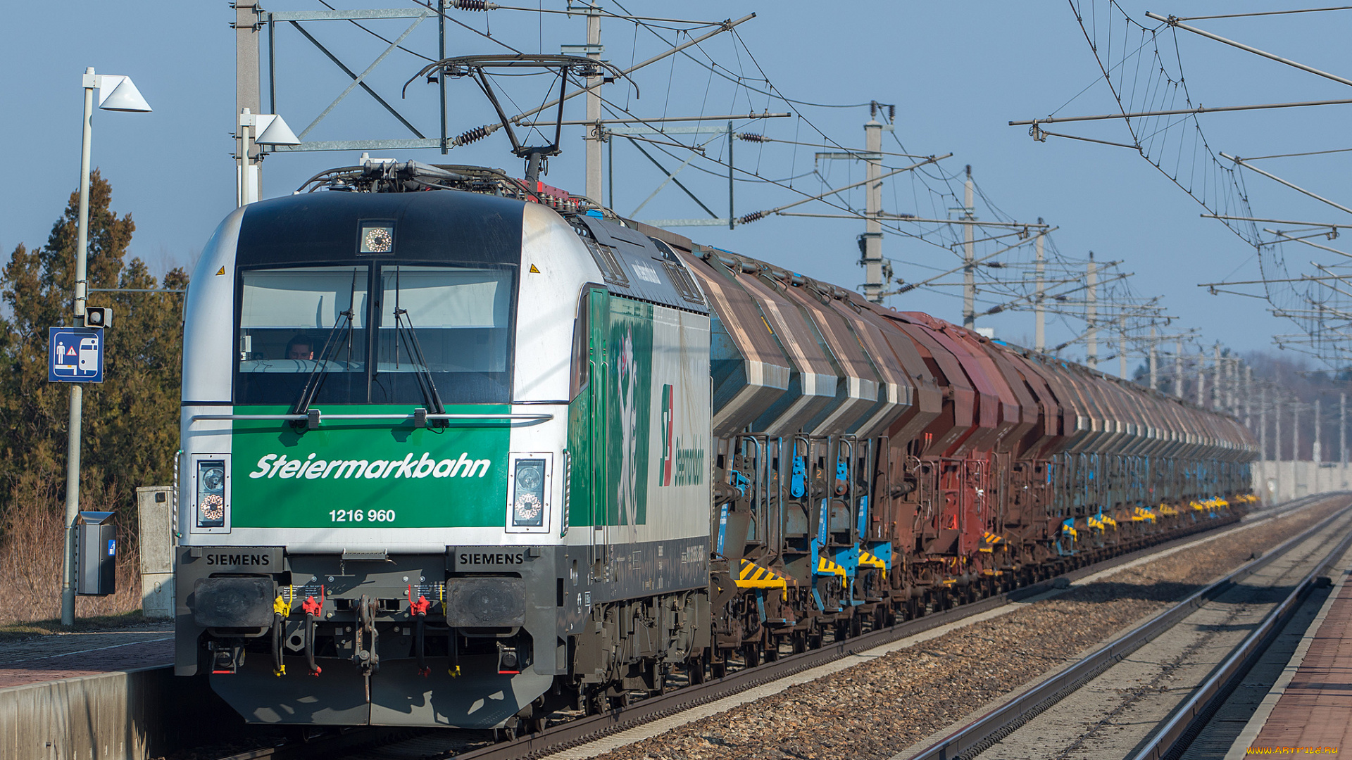 техника, электрички, железная, дорога, локомотив, состав