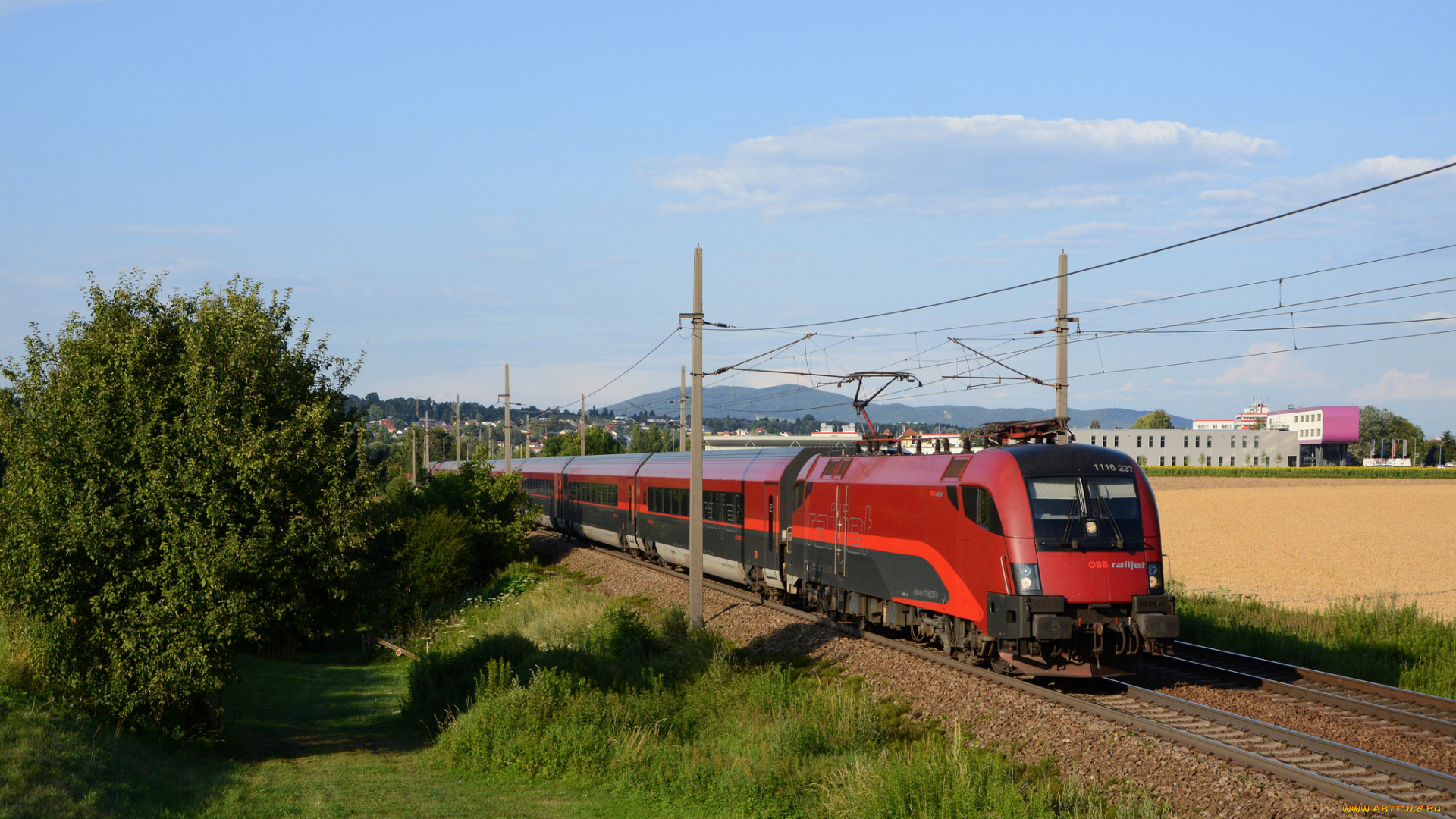 техника, электрички, железная, дорога, локомотив, состав