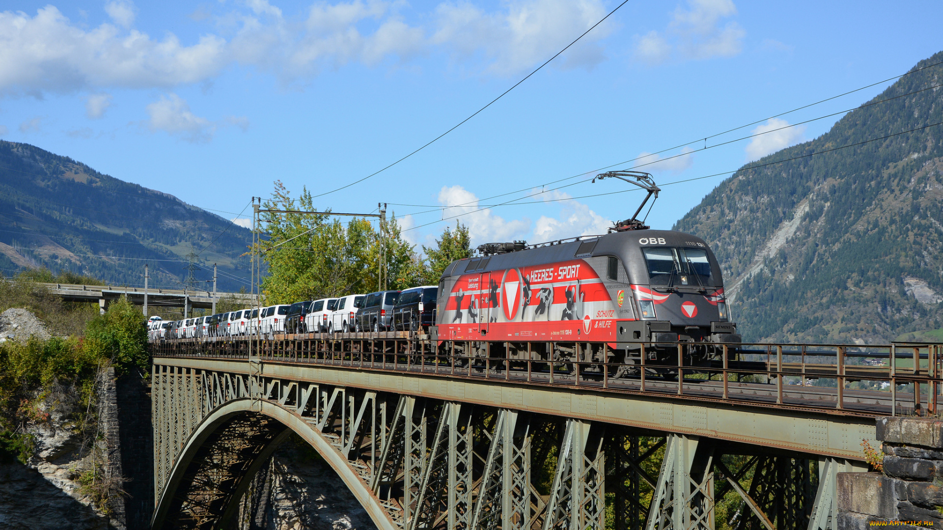 техника, электрички, железная, дорога, локомотив, состав