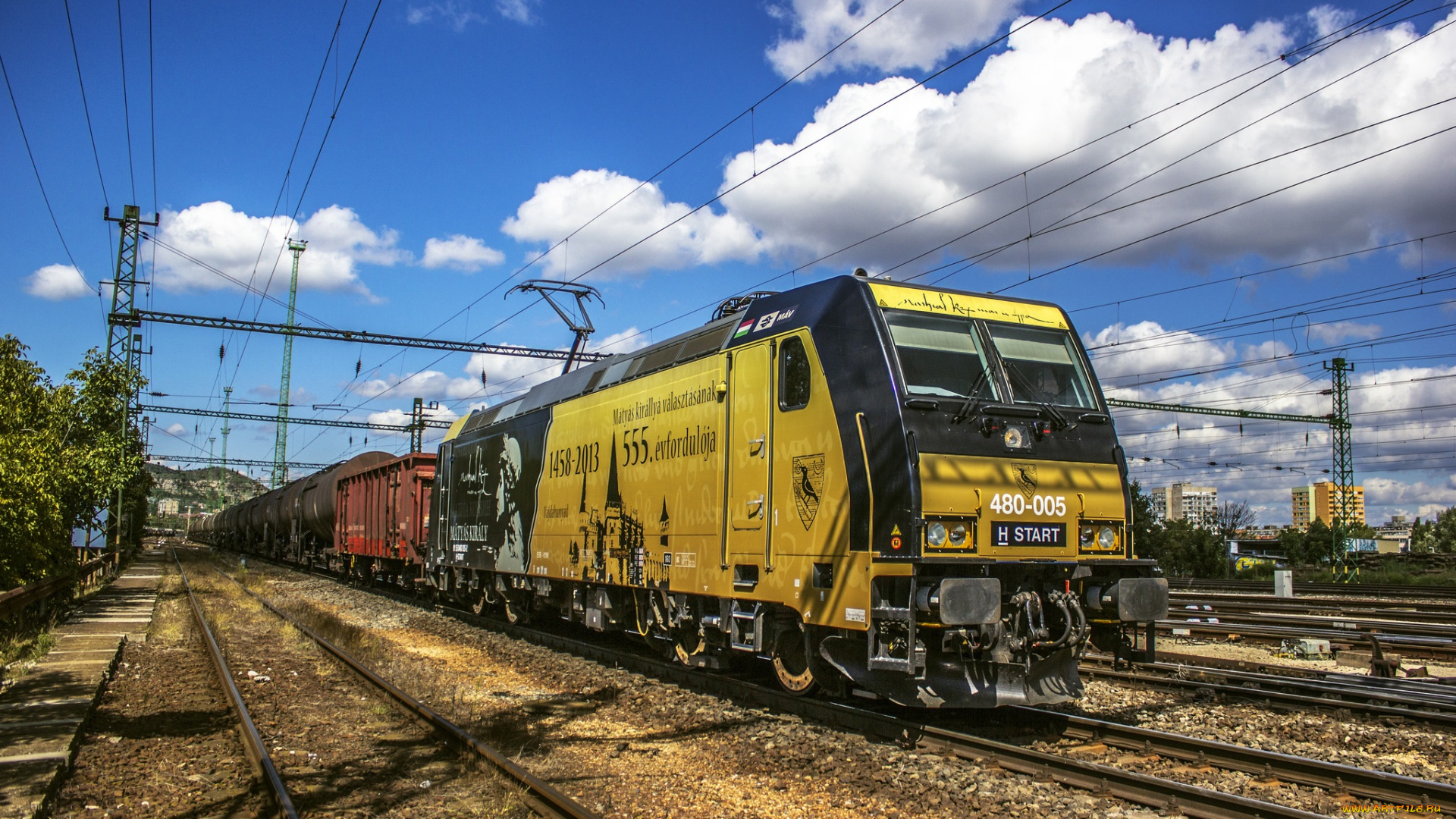 техника, электрички, железная, дорога, локомотив, состав