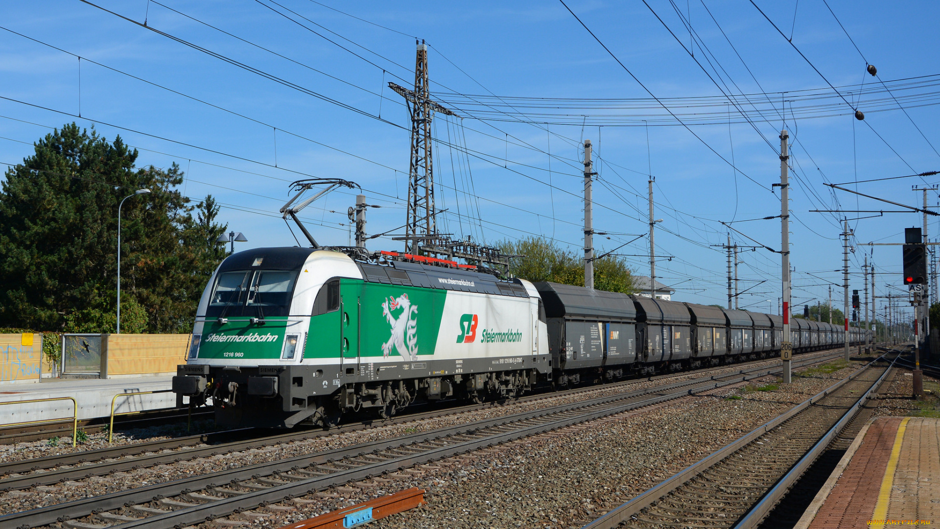 техника, электрички, железная, дорога, локомотив, состав