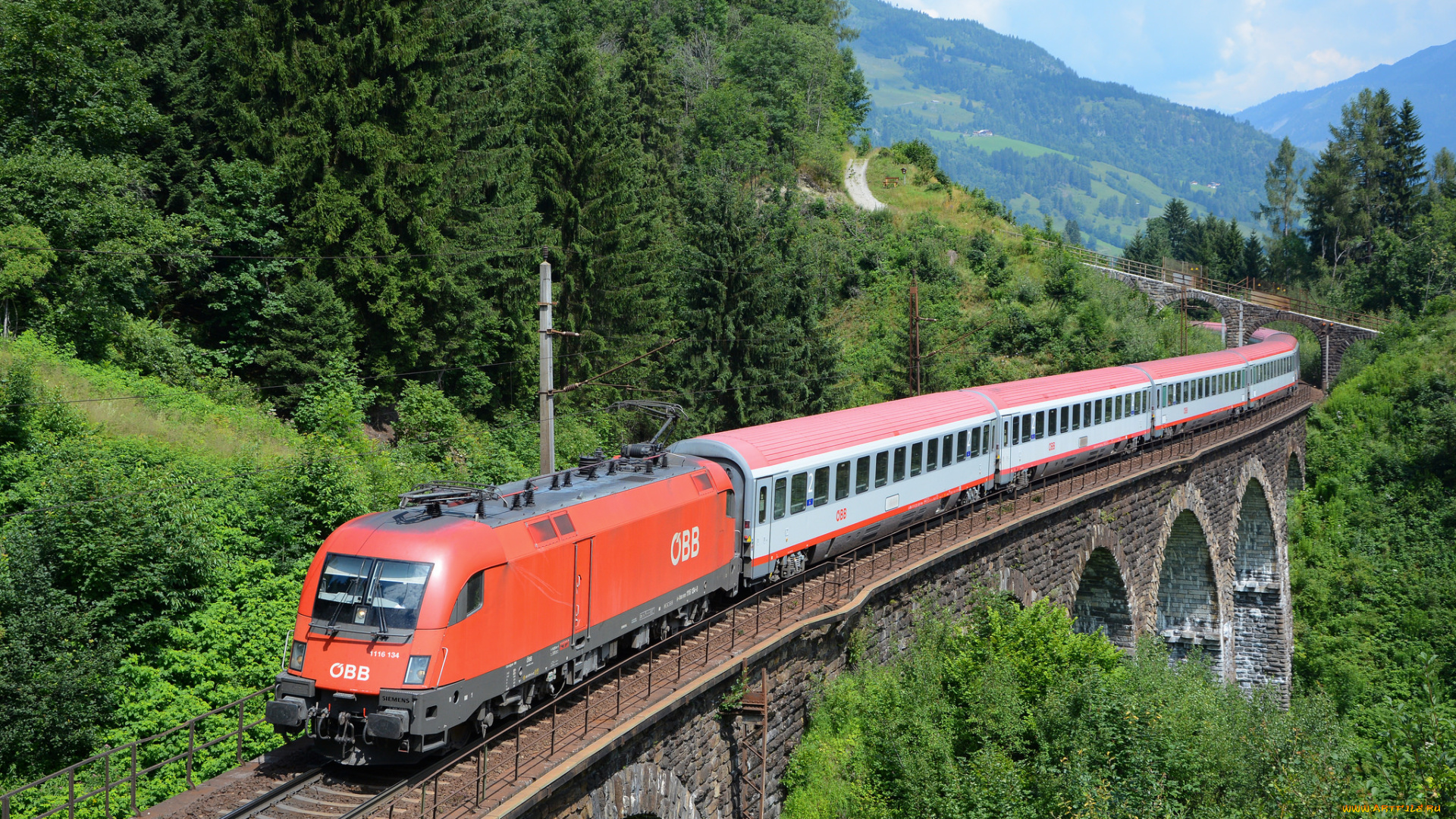 техника, поезда, железная, дорога, локомотив, состав