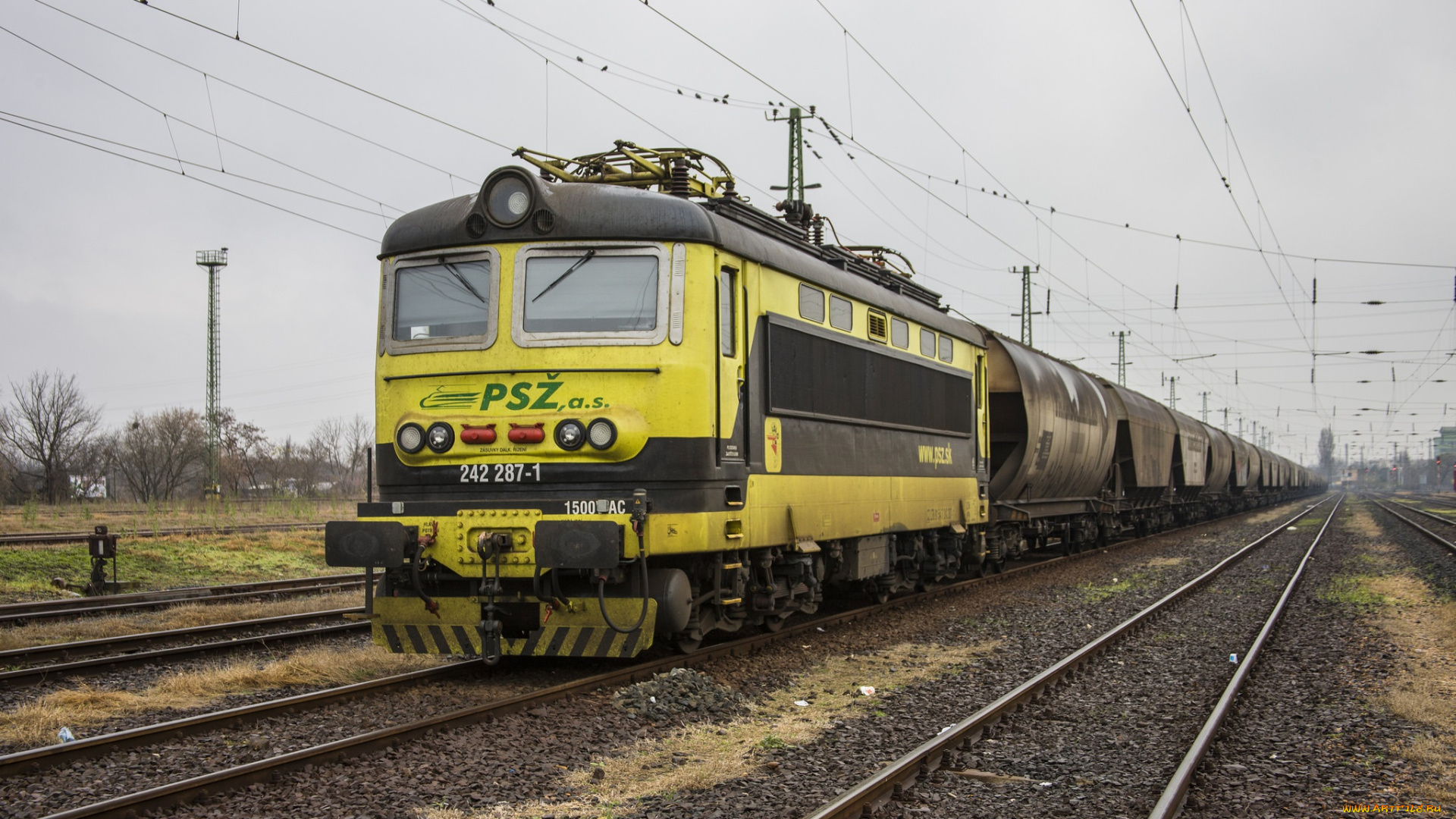 техника, поезда, железная, дорога, локомотив, состав