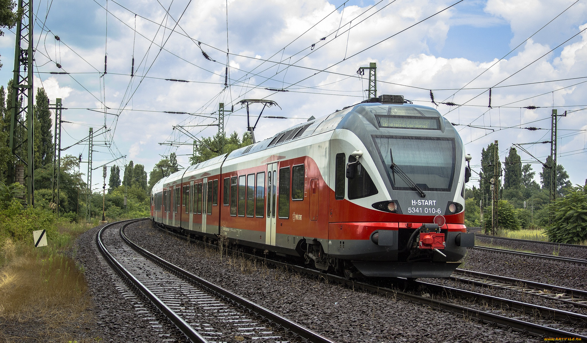 техника, электрички, железная, дорога, локомотив, состав