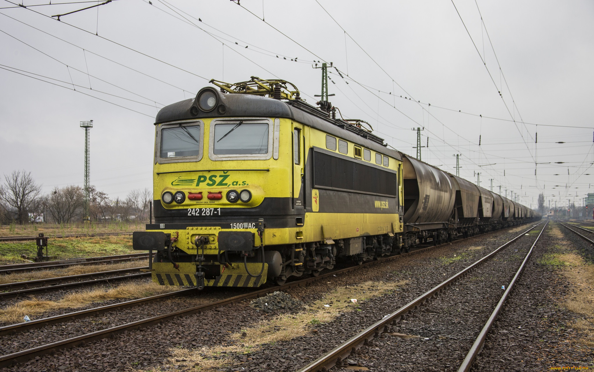 техника, поезда, железная, дорога, локомотив, состав