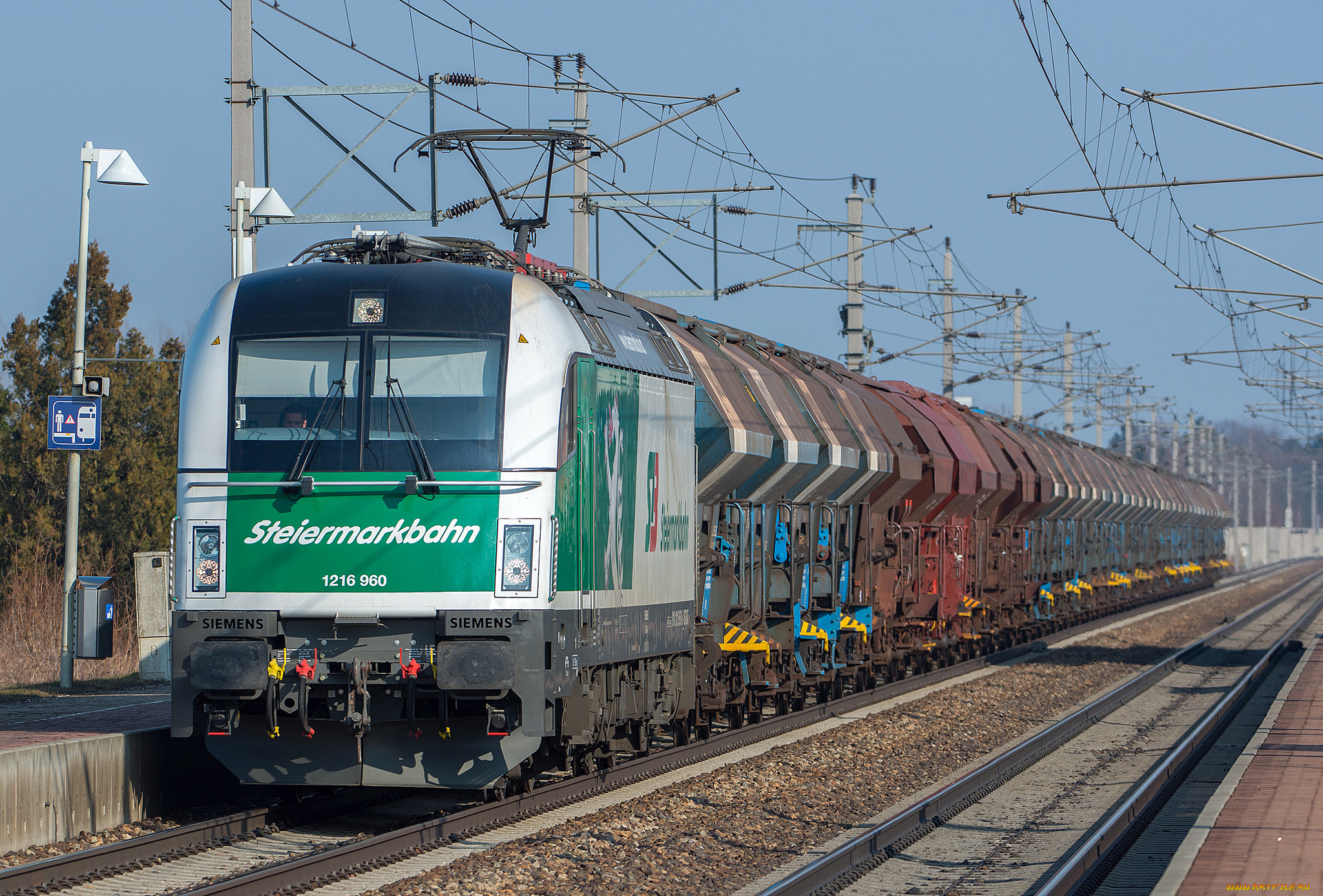 техника, электрички, железная, дорога, локомотив, состав