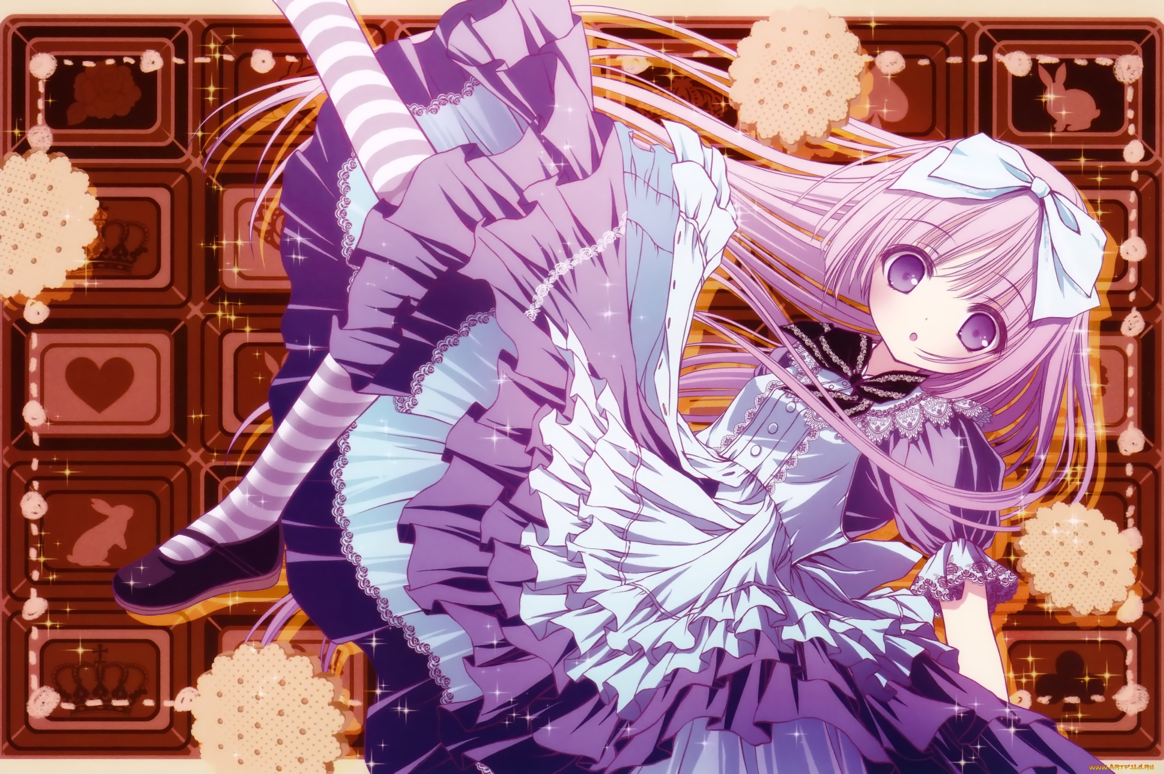 аниме, tinkle, , artbook, девушка, арт, tinkle, платье