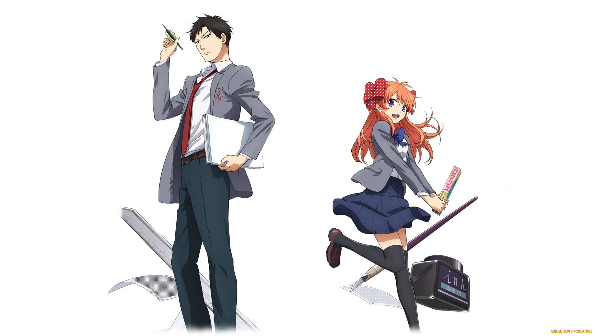 аниме, gekkan, shoujo, nozaki-kun, нозаки, сакура