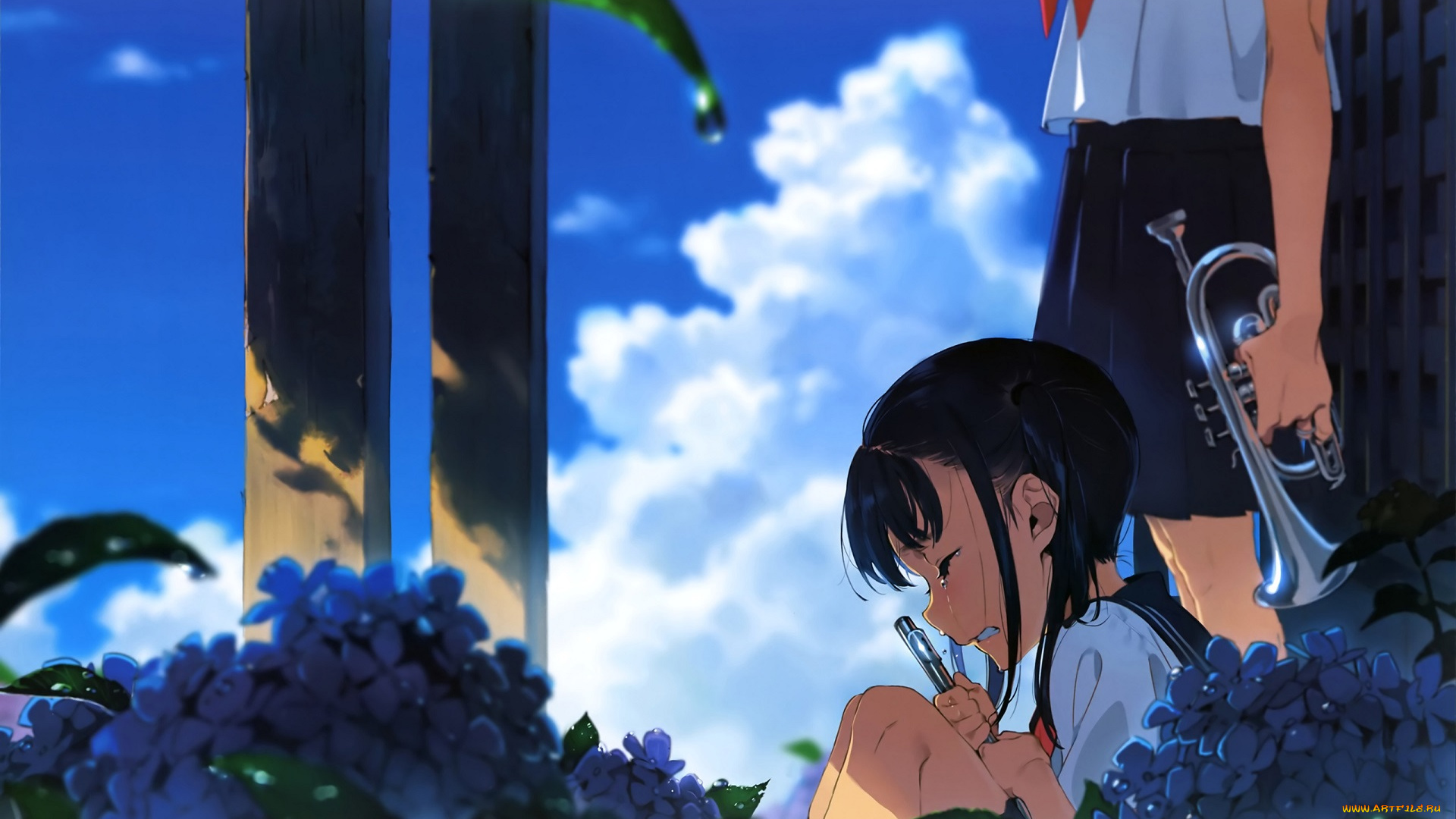 аниме, музыка, yoneyama, mai, арт, девочка