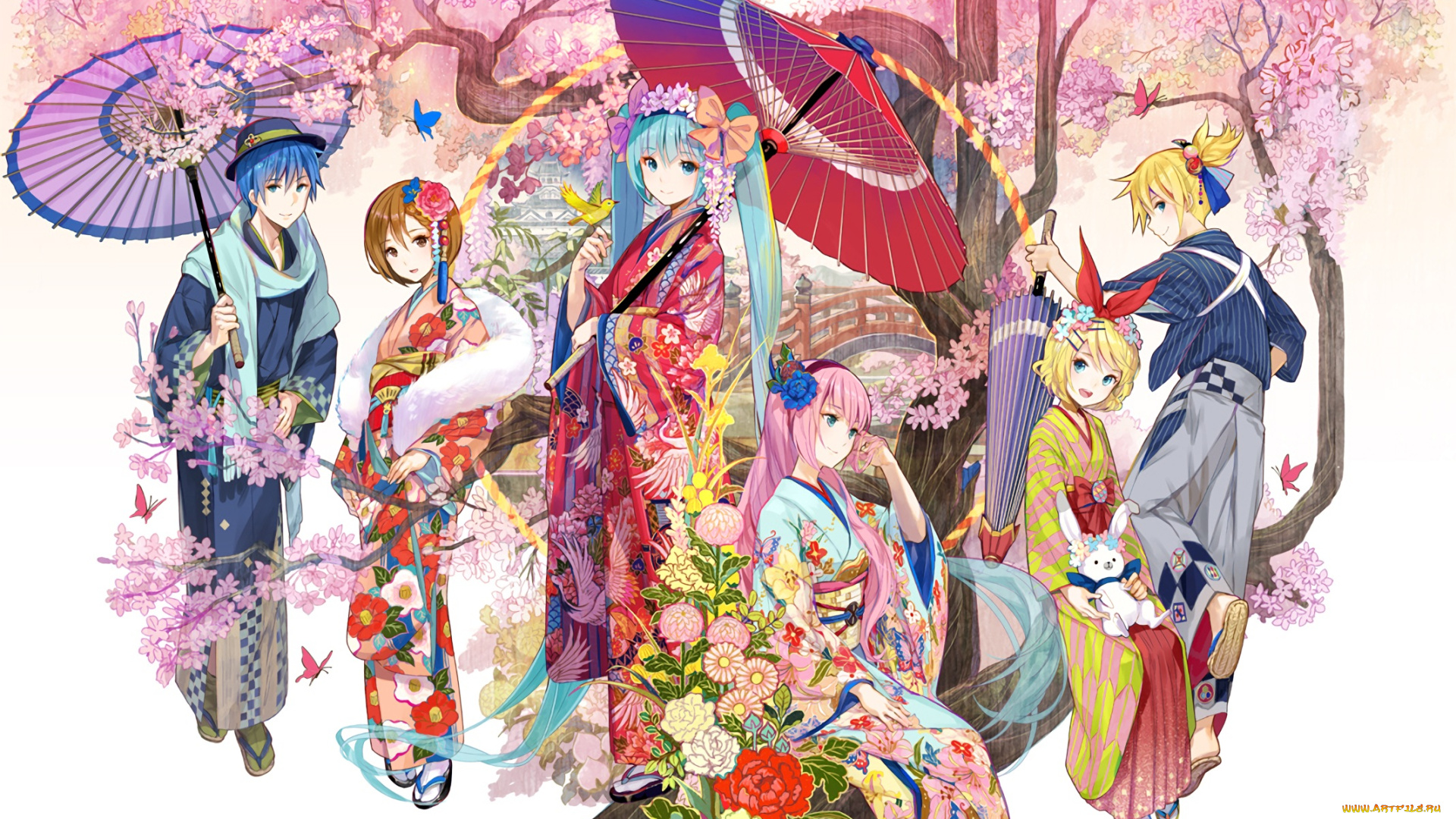 аниме, vocaloid, hatsune, miku, kagamine, len, rin, kaito, megurine, luka, meiko, fuji, choko