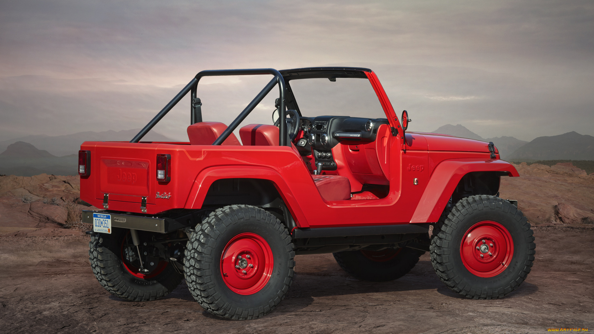автомобили, jeep, shortcut, concept, jk, 2016г, красный