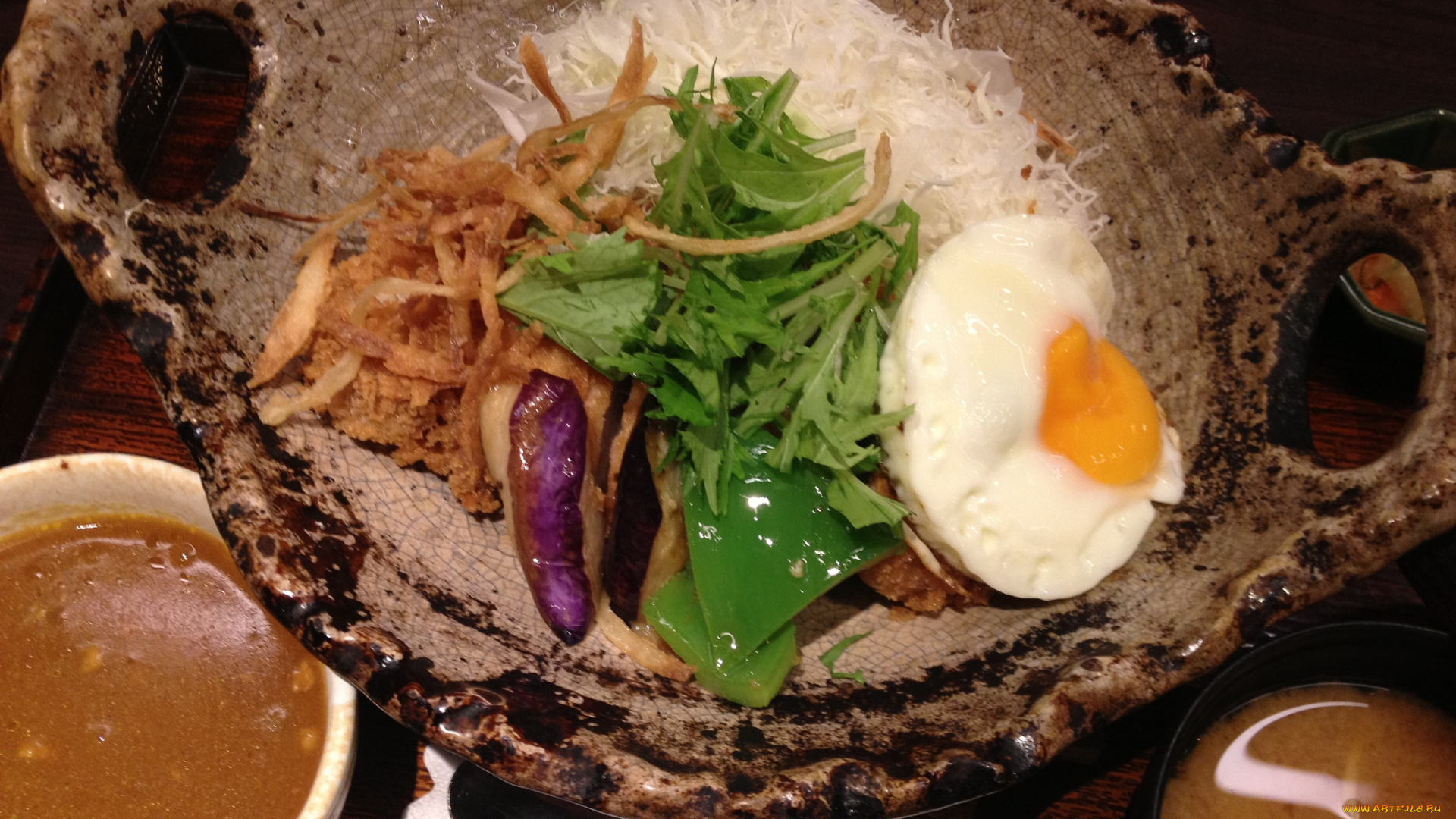 еда, разное, яичница, овощи