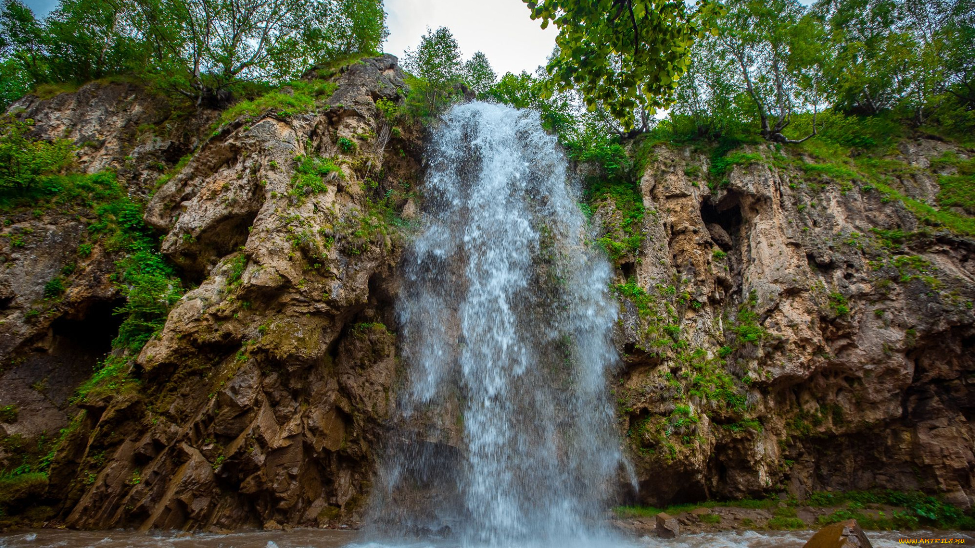водопад, природа, водопады, кавказ, карачаево-Черкесия