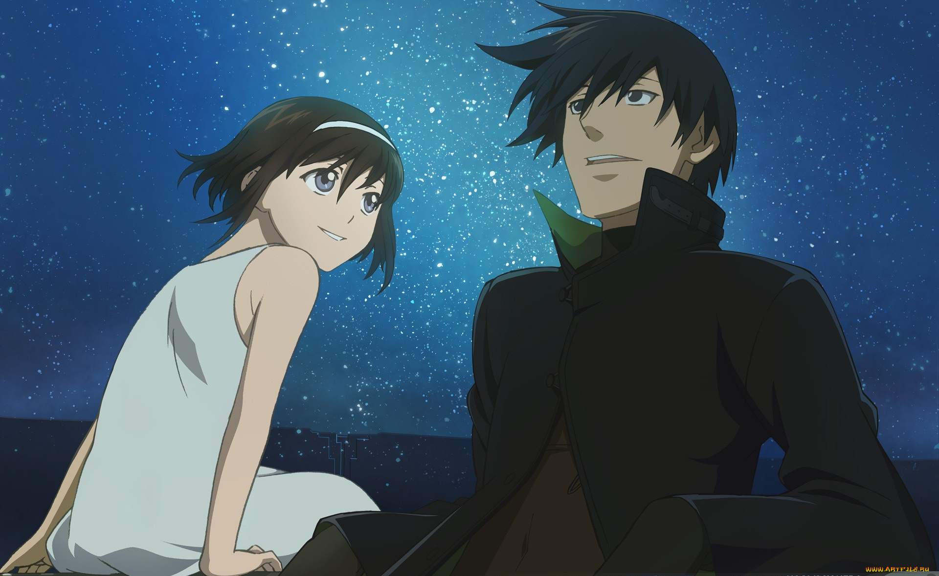 аниме, darker, than, black, девочка, хей