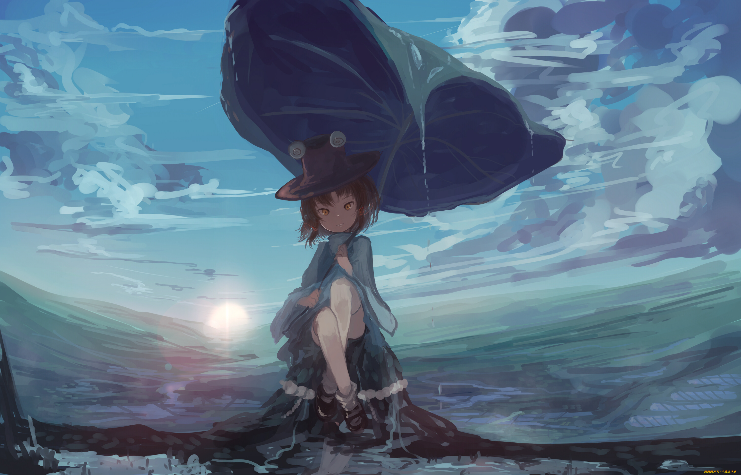 аниме, touhou, moriya, suwako, mifuru