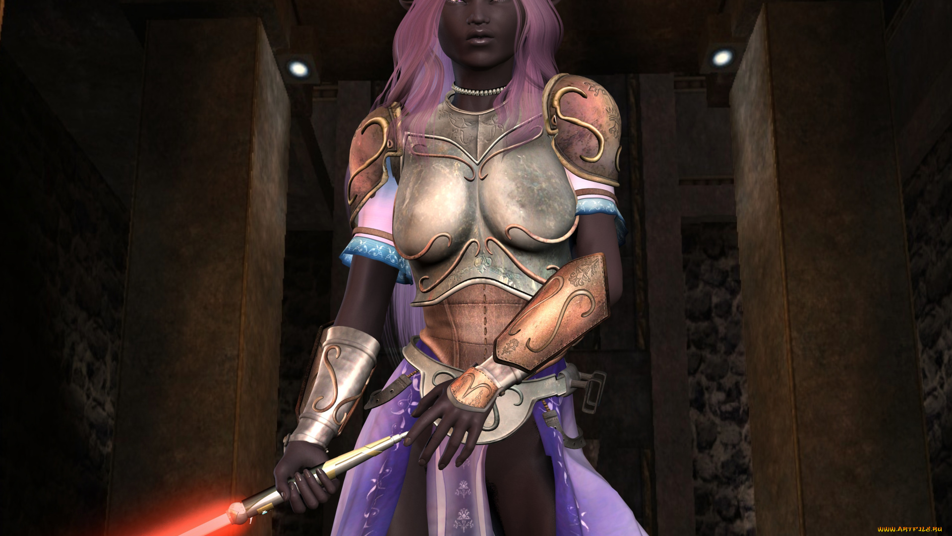 3д, графика, эльфы, , elves, фон, взгляд, эльфийка