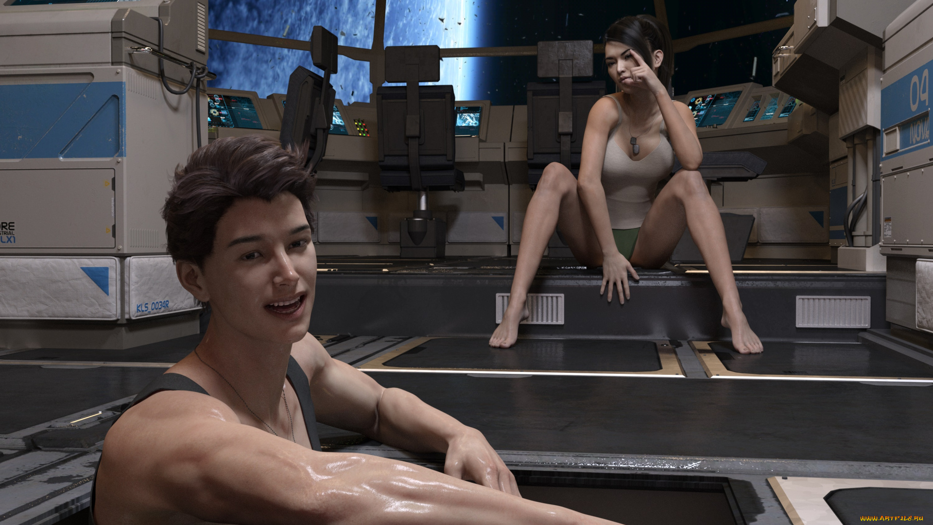 3д, графика, люди, , people, девушка, взгляд, фон, парень