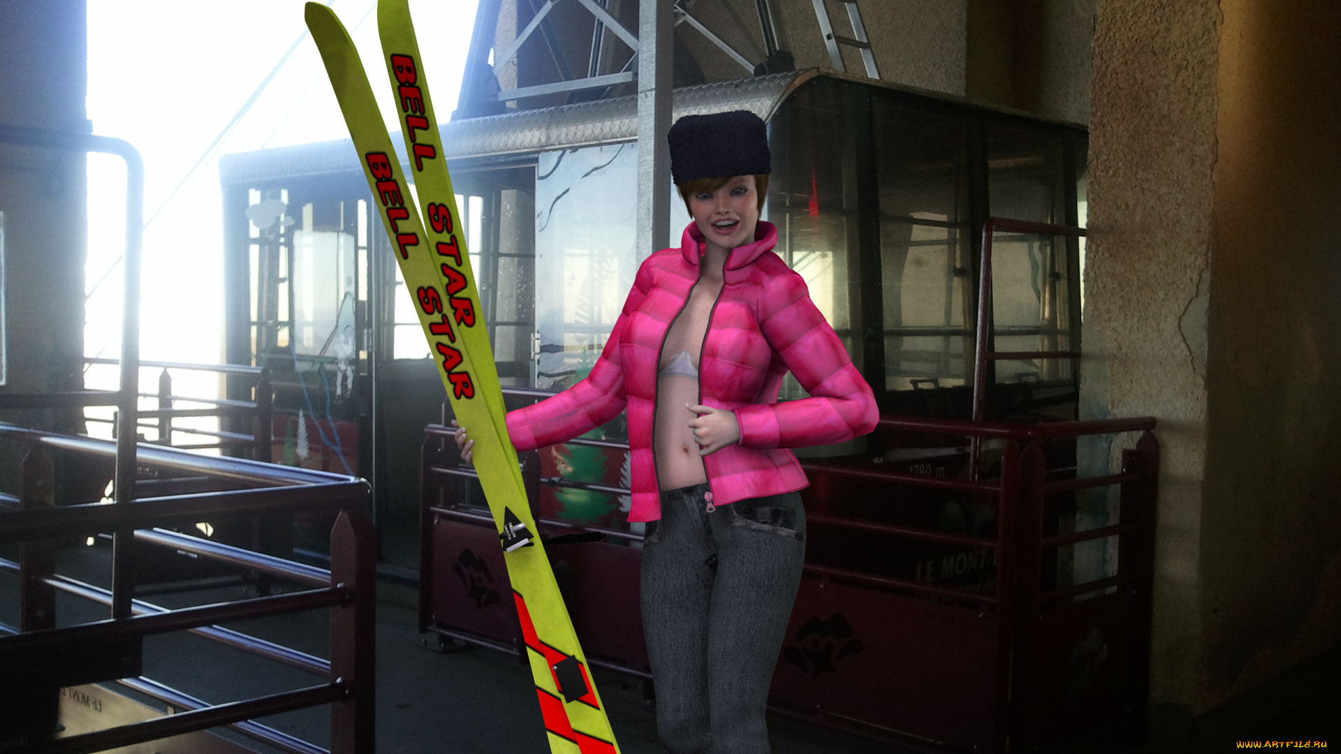 3д, графика, люди, , people, девушка, взгляд, фон