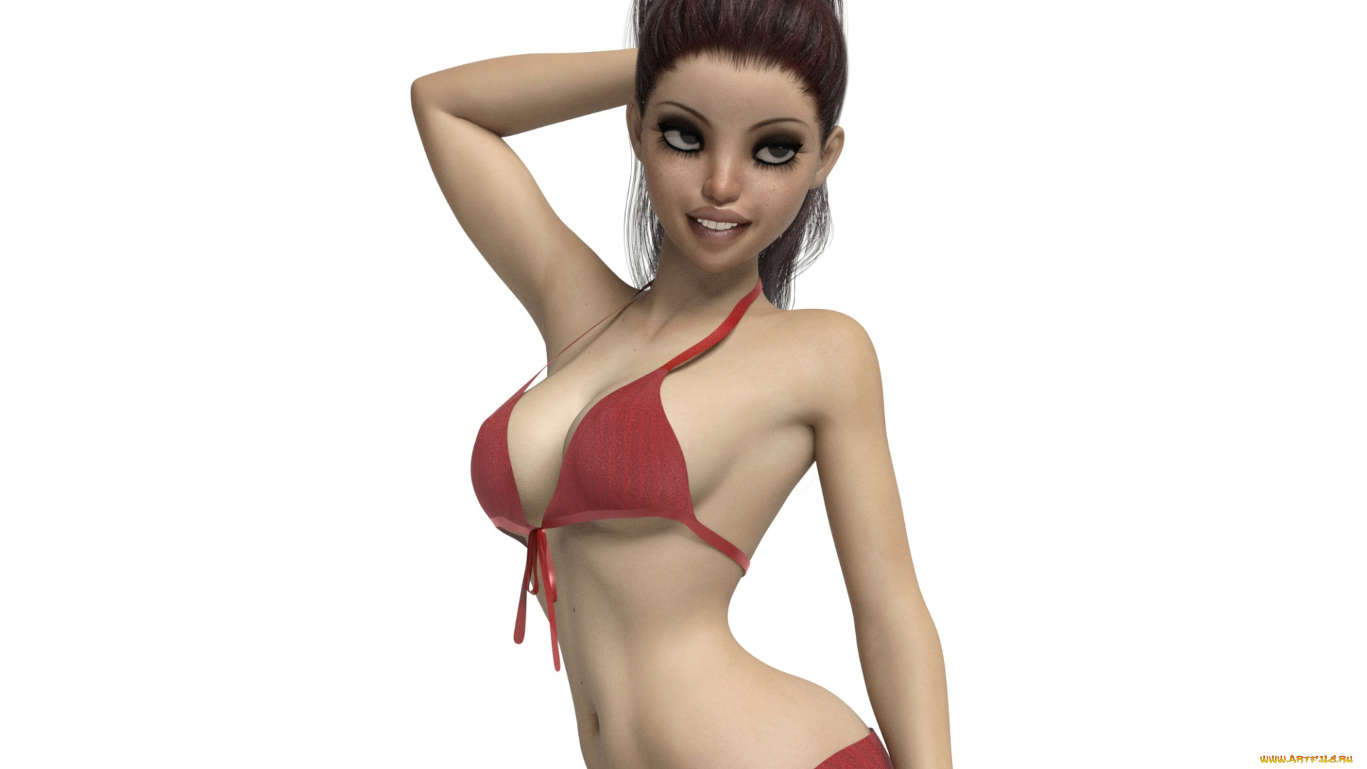 3д, графика, люди, , people, девушка, взгляд, фон