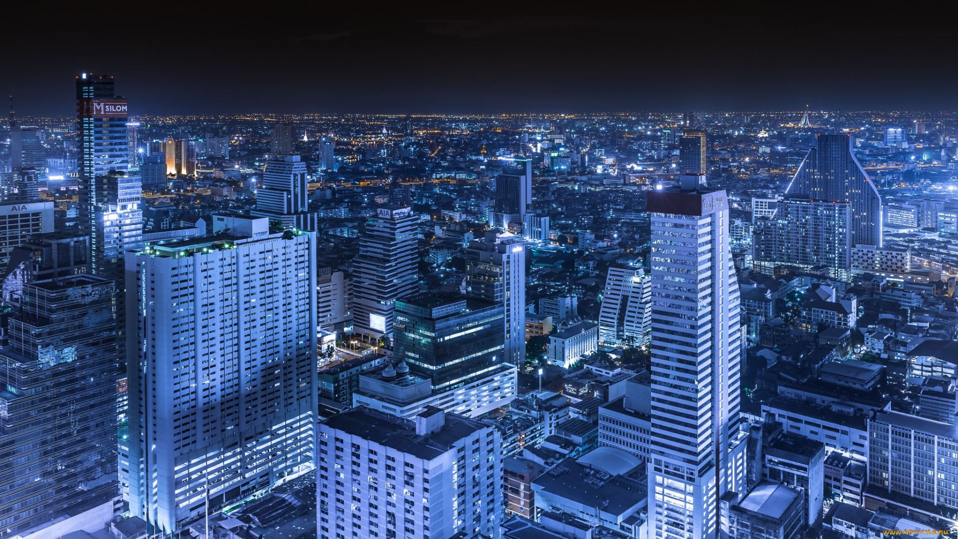 bangkok, , thailand, города, бангкок, , таиланд, огни, ночь