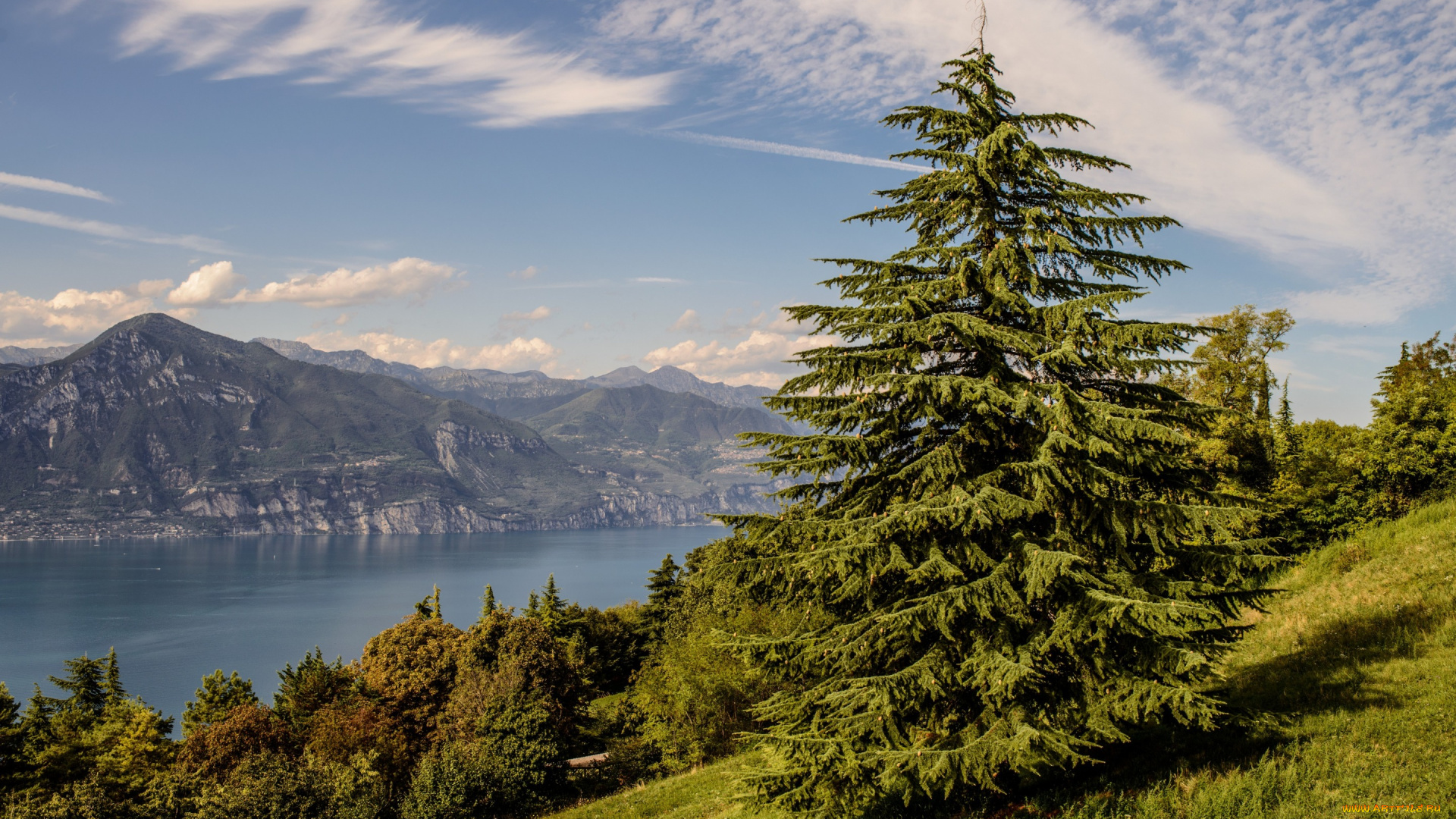 природа, реки, озера, lake, garda, италия, горы, озеро