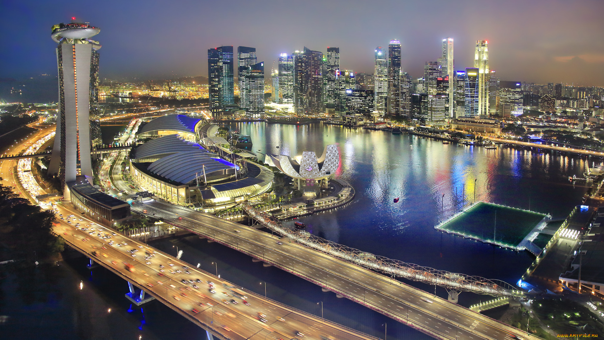 singapore, marina, bay, view, города, сингапур, , сингапур, панорама