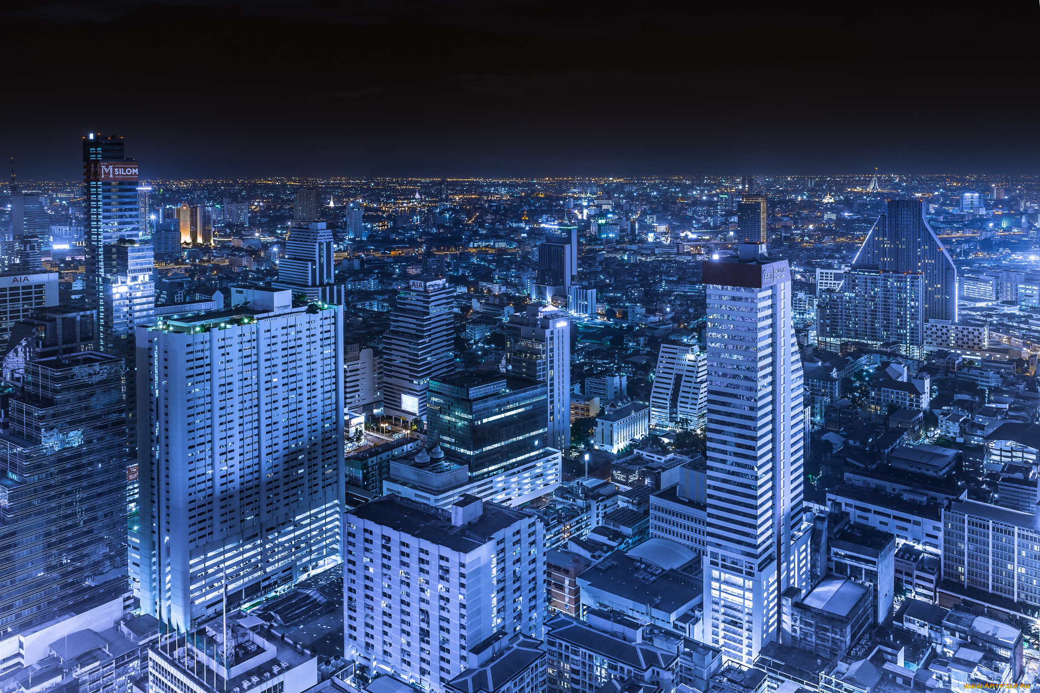 bangkok, , thailand, города, бангкок, , таиланд, огни, ночь