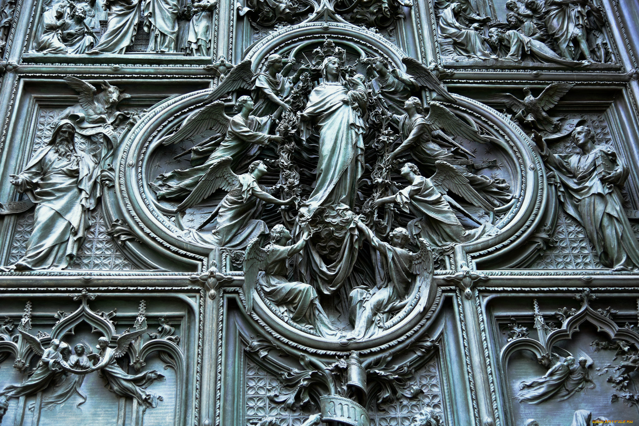 разное, элементы, архитектуры, италия, милан