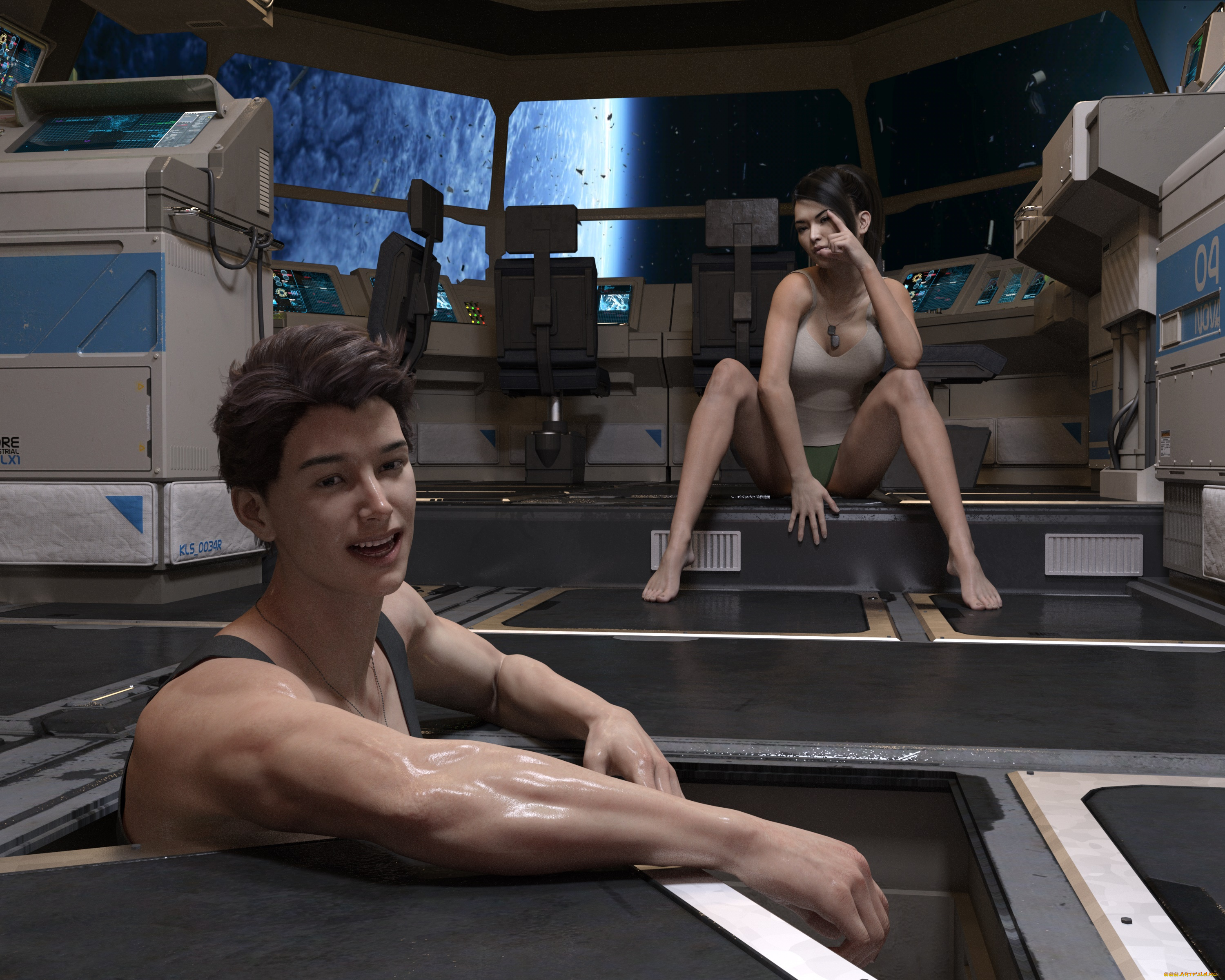 3д, графика, люди, , people, девушка, взгляд, фон, парень