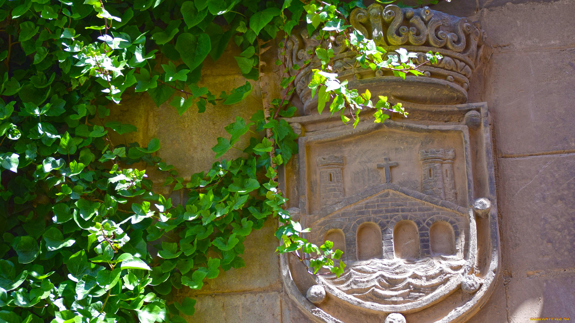 барселона, разное, элементы, архитектуры, герб