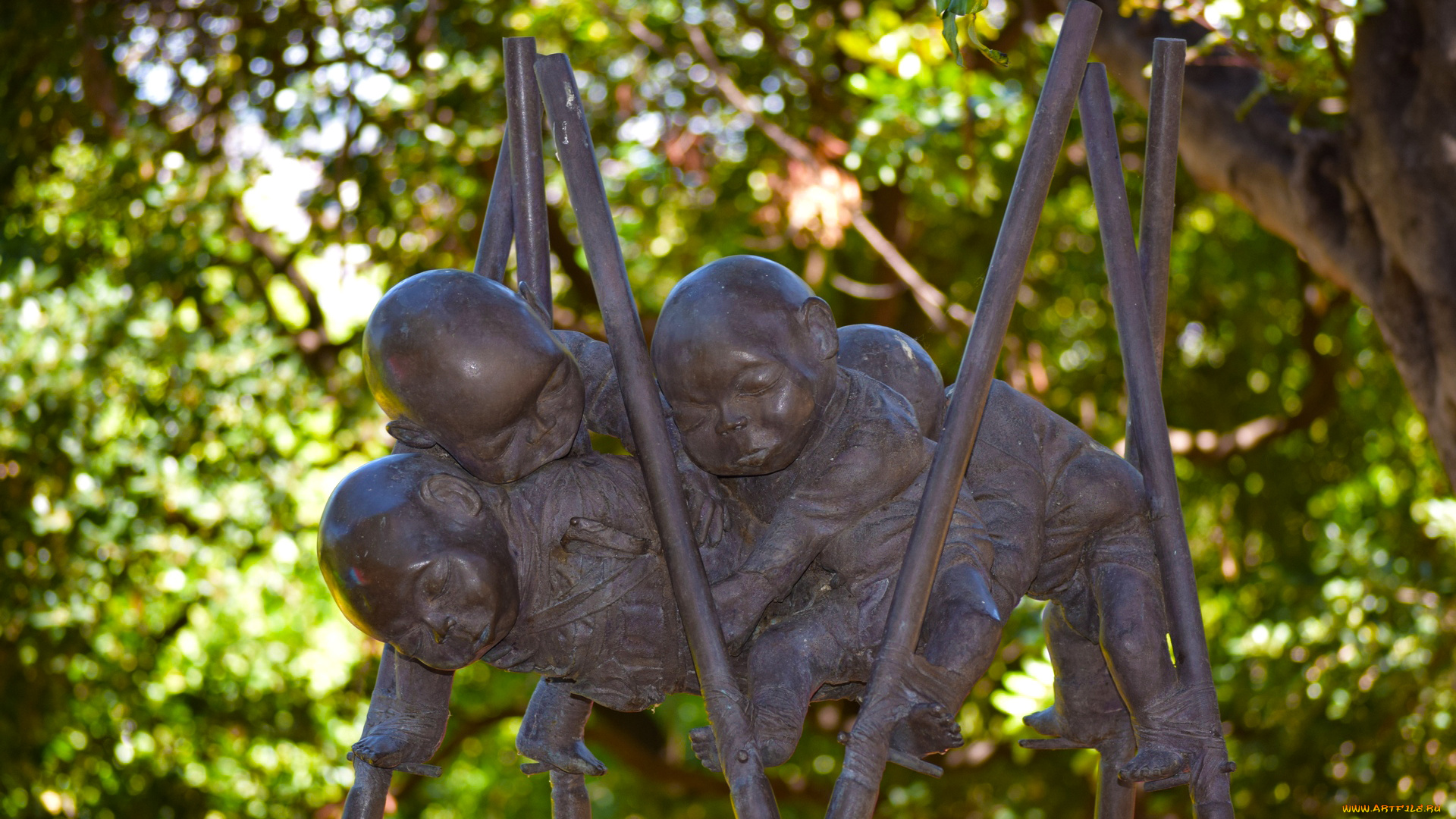 барселона, разное, садовые, и, парковые, скульптуры, дети