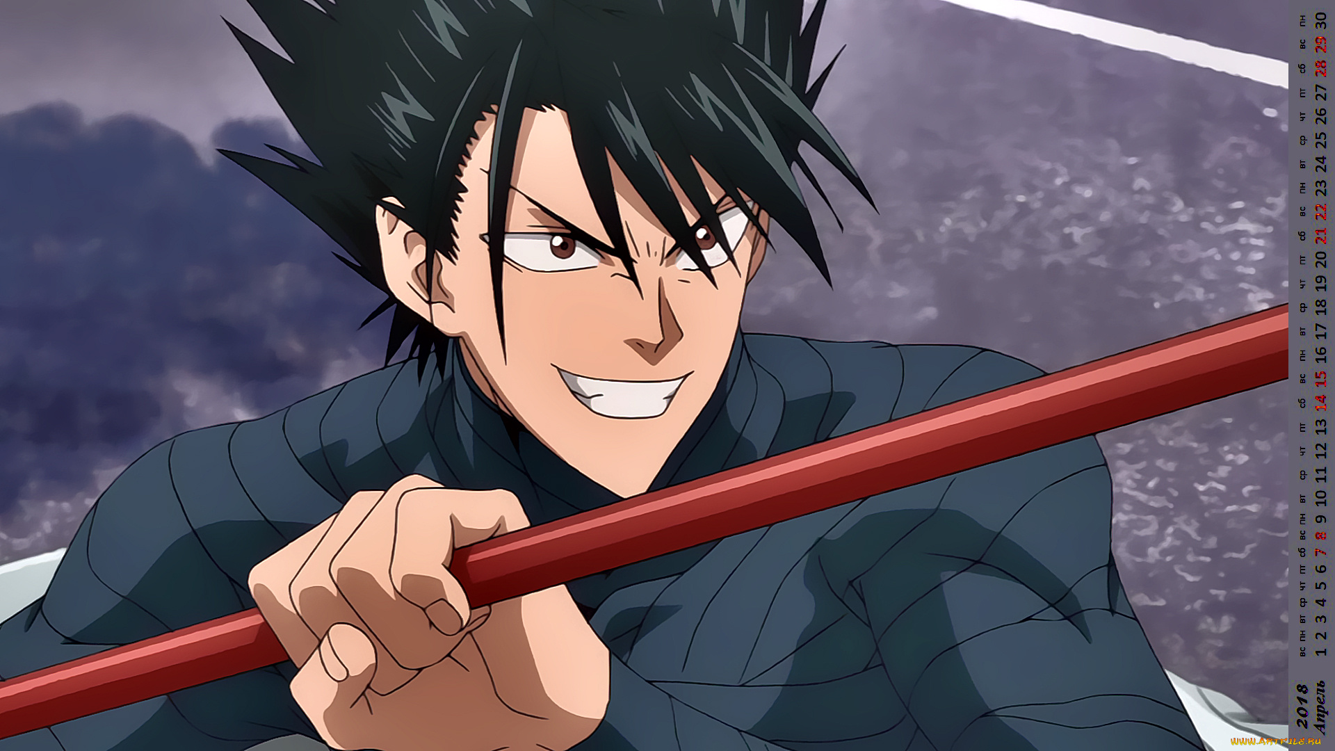 календари, аниме, лицо, эмоции, юноша, взгляд