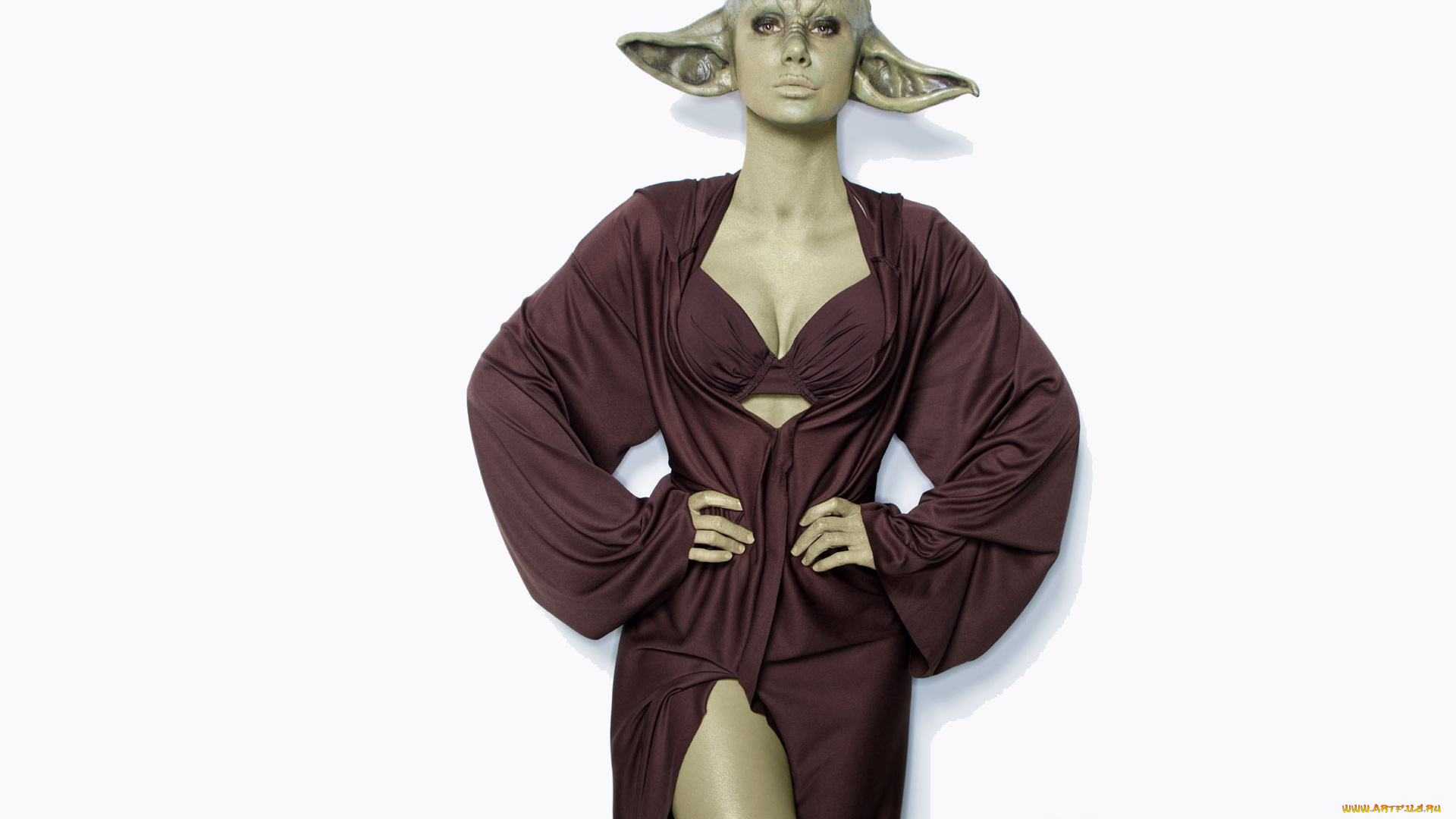 разное, cosplay, , косплей, халат, йода, звездные, войны, маска, sara, jean, underwood