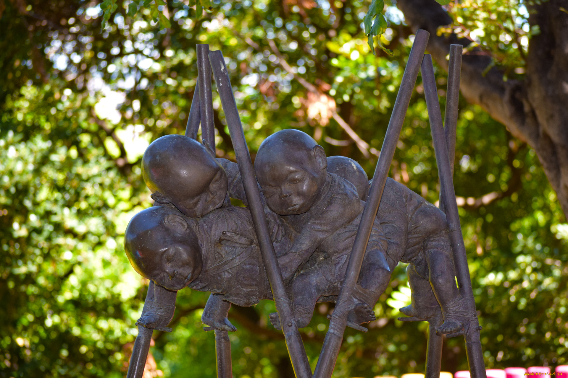 барселона, разное, садовые, и, парковые, скульптуры, дети