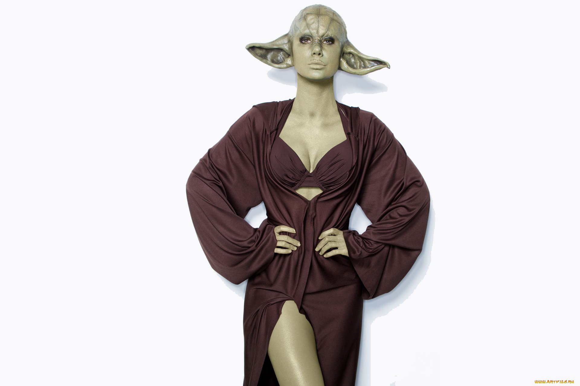 разное, cosplay, , косплей, халат, йода, звездные, войны, маска, sara, jean, underwood