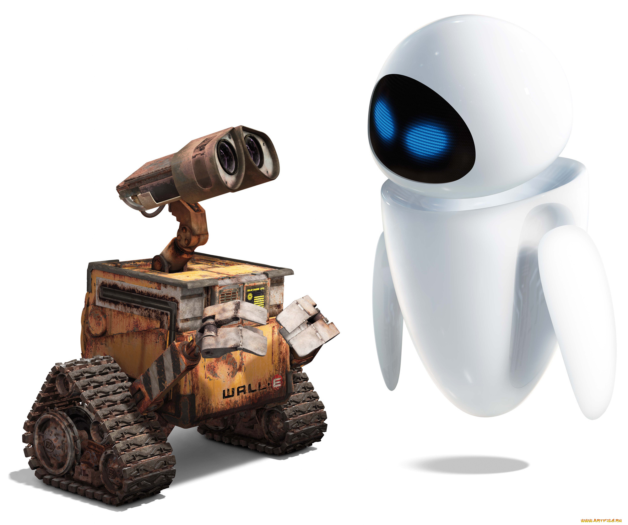 мультфильмы, wall-e, ева, арт, walle, валли, любовь