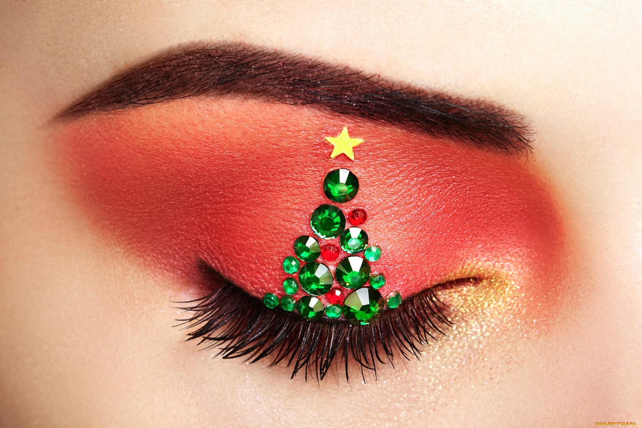 разное, глаза, makeover, christmas, tree, макро, девушка, oleg, gekman