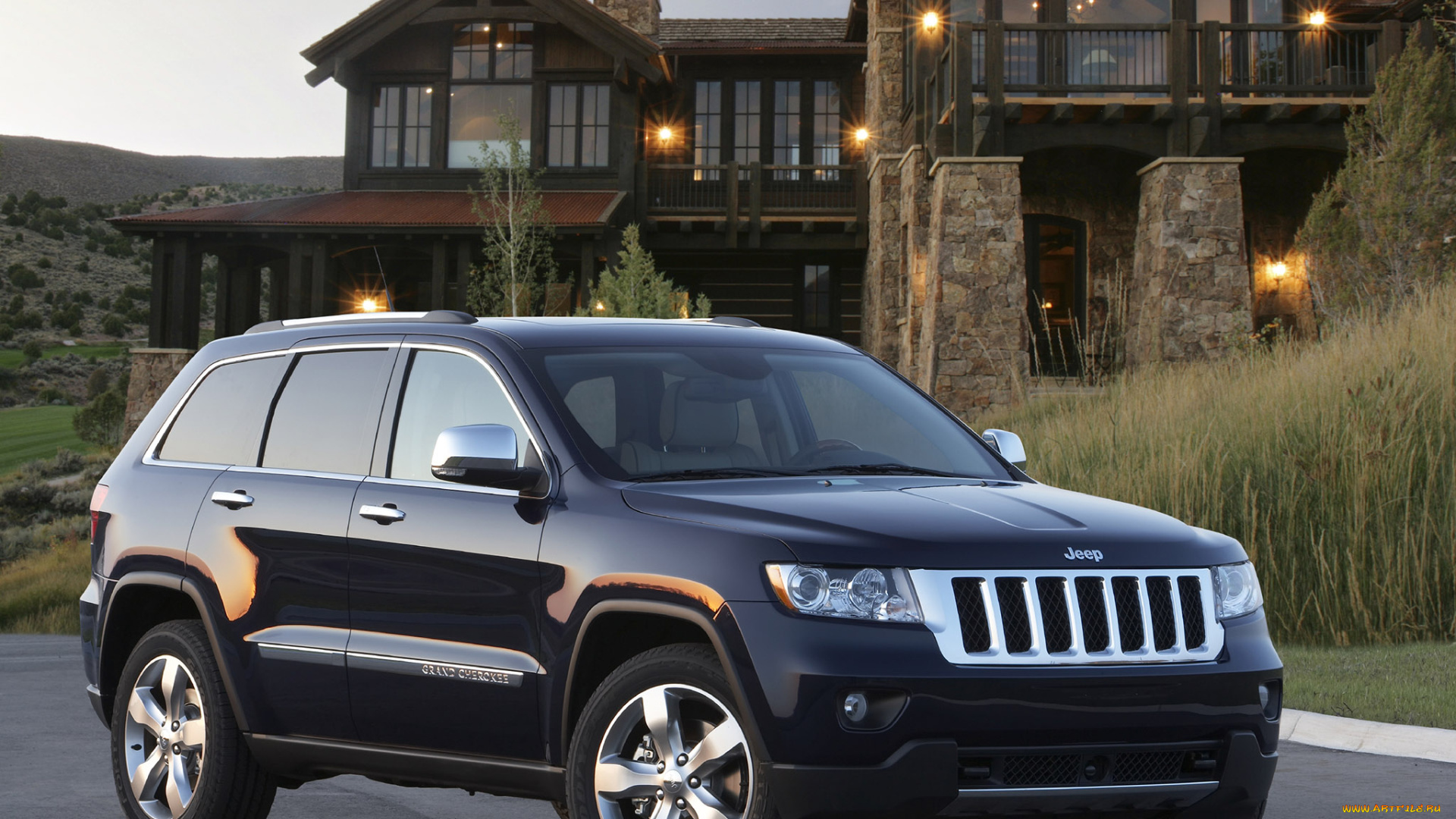 автомобили, jeep, дом, черный, джип