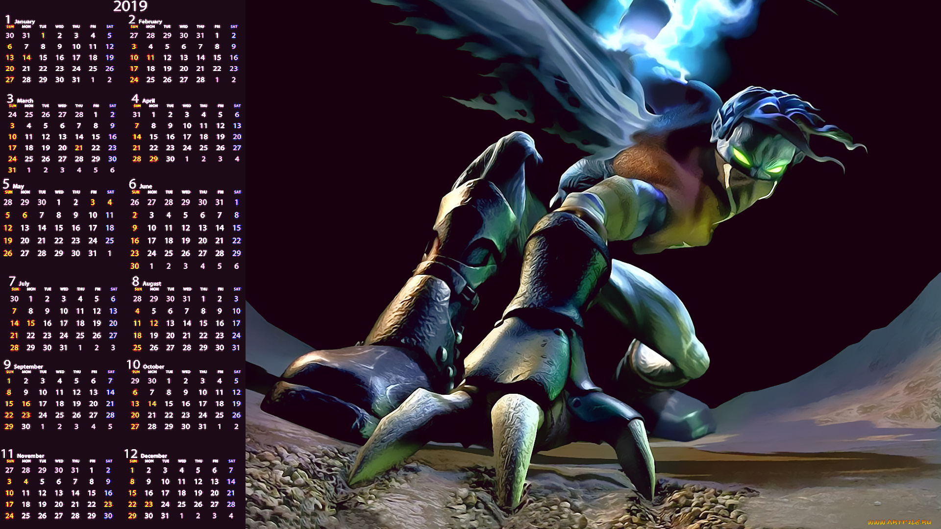 календари, видеоигры, существо