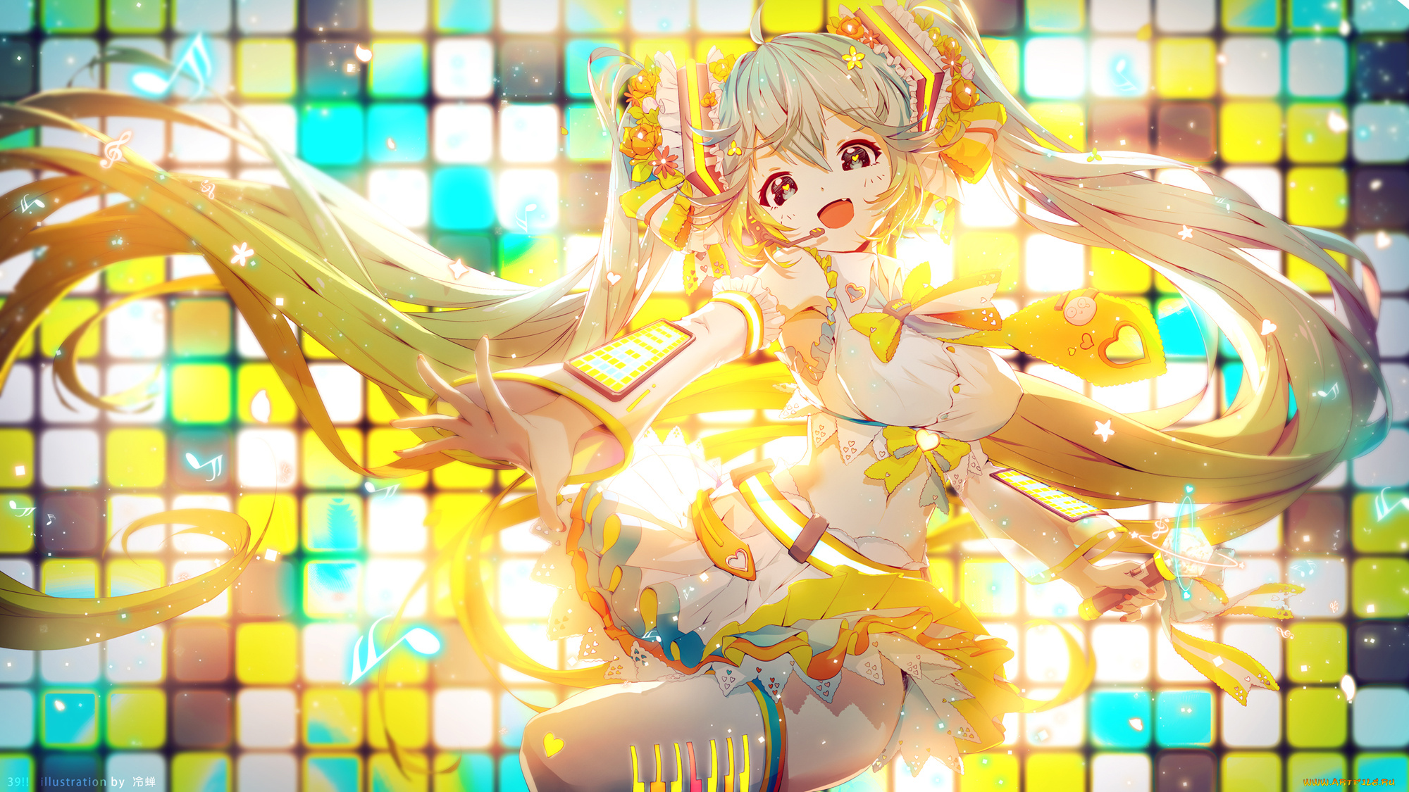 аниме, vocaloid, девушка