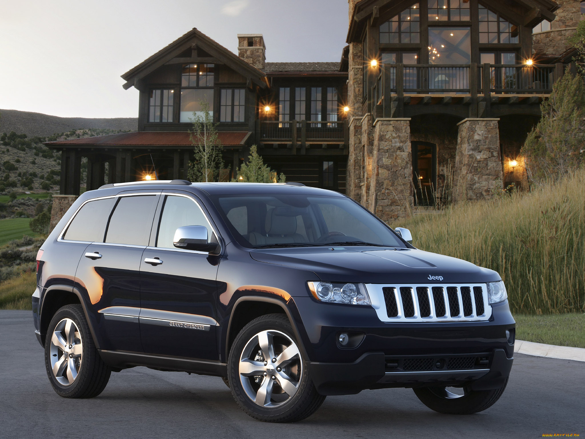 автомобили, jeep, дом, черный, джип