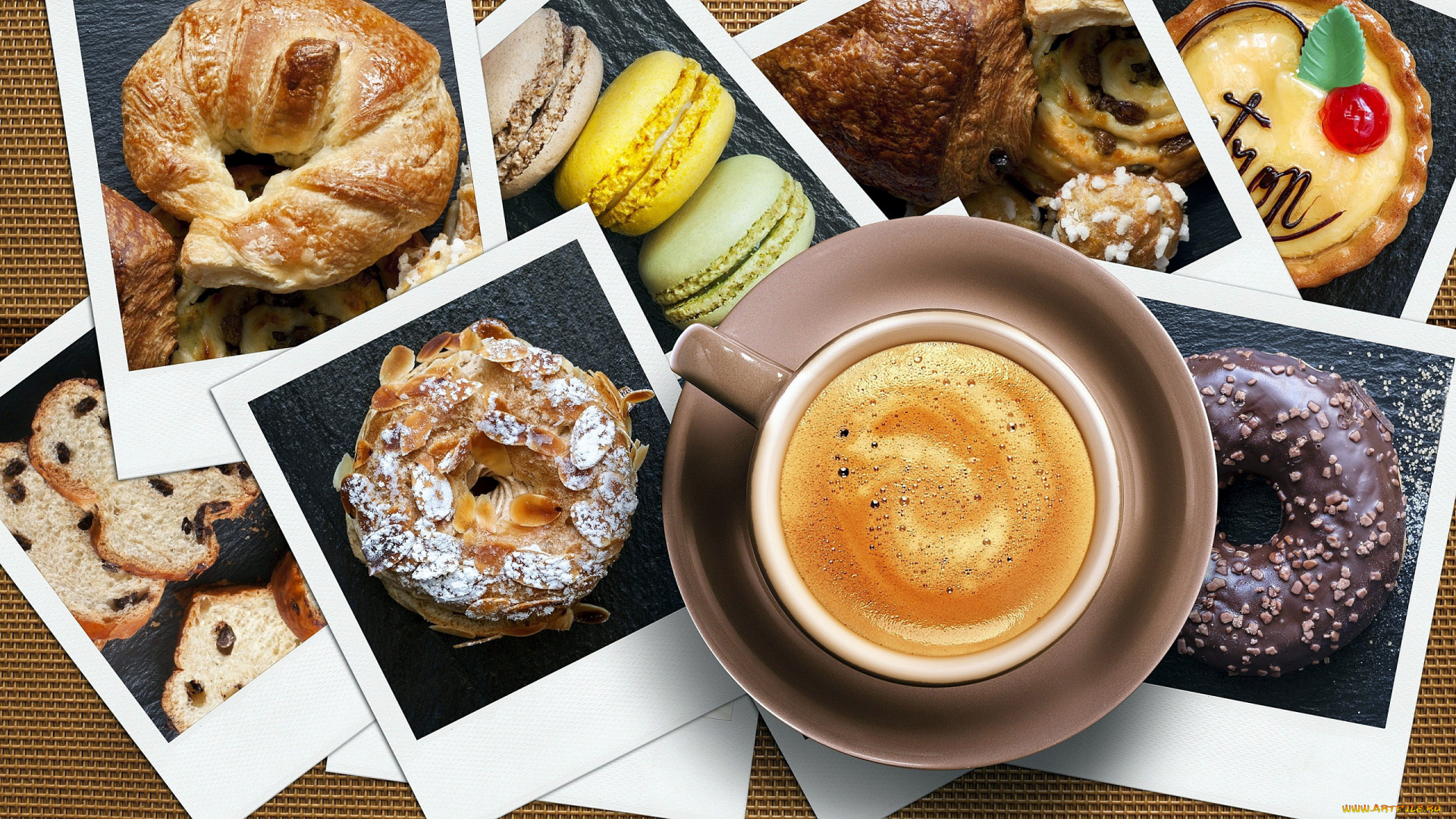 еда, кофе, , кофейные, зёрна, фото, сдоба