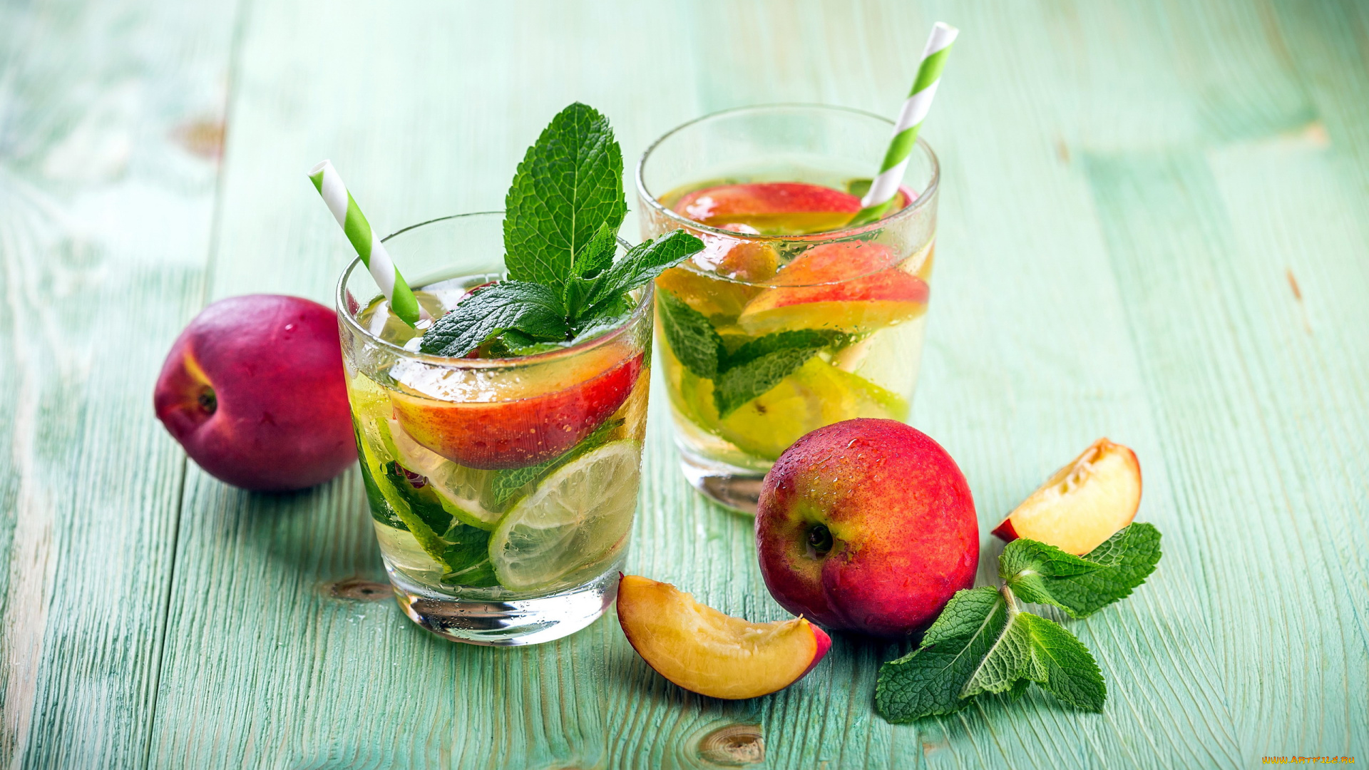 еда, напитки, мята, напиток, яблоко