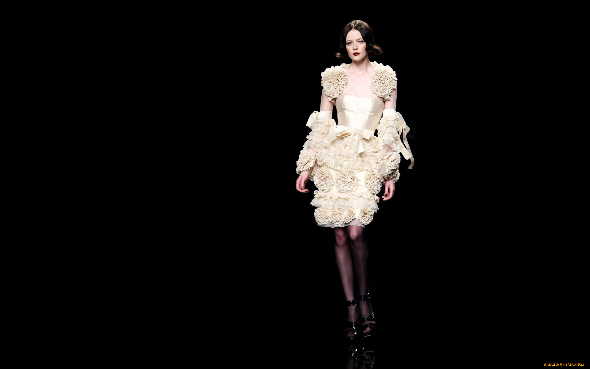 девушки, -, брюнетки, , шатенки, модель, брюнетка, платье, каблуки, подиум